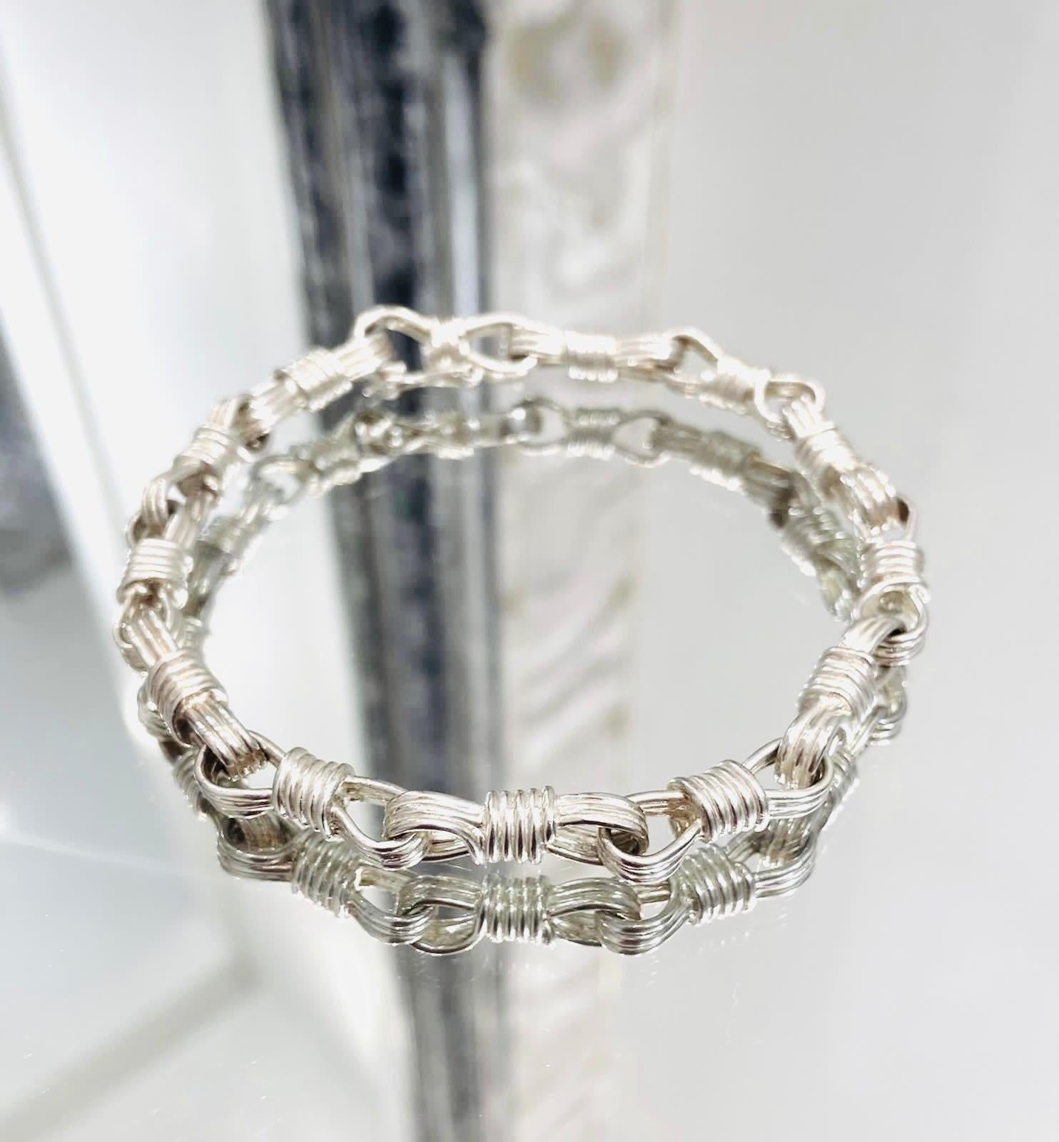 Jean Paul Gaultier Sterling Silver Bracelet In Excellent Condition For Sale In London, GB