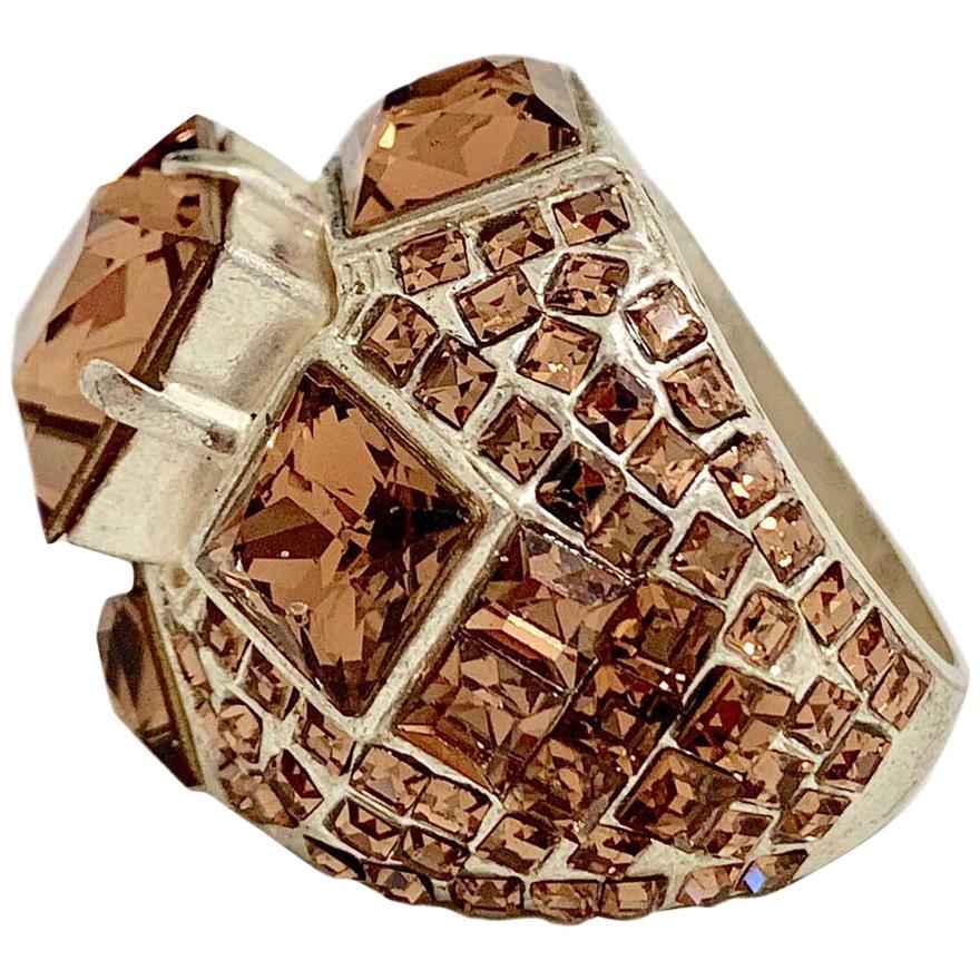Jean-Paul GAULTIER Strass Amber Ring 