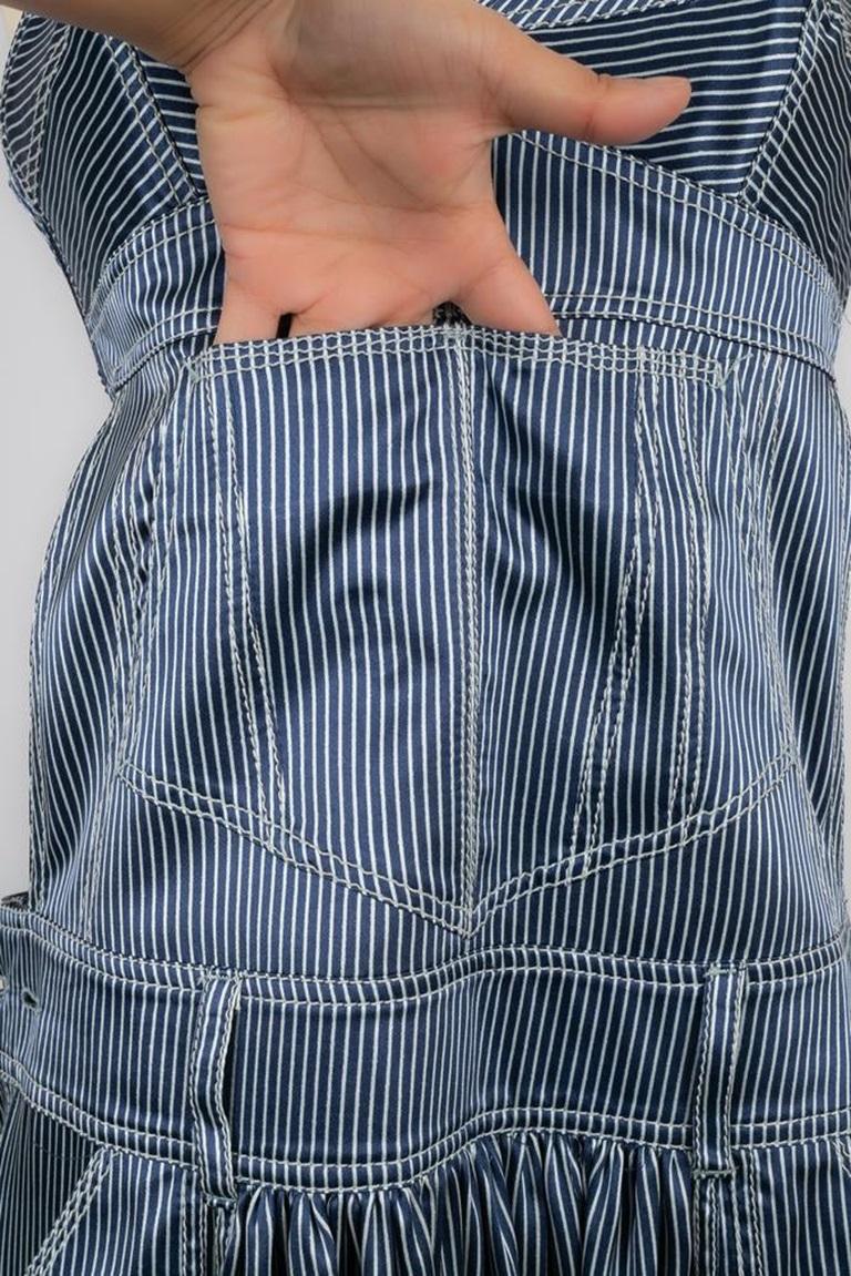 Jean-Paul Gaultier Striped Silk Jumpsuit, 2010 For Sale 7