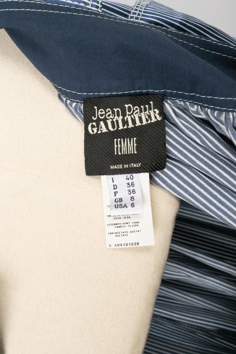Jean-Paul Gaultier Striped Silk Jumpsuit, 2010 For Sale 8