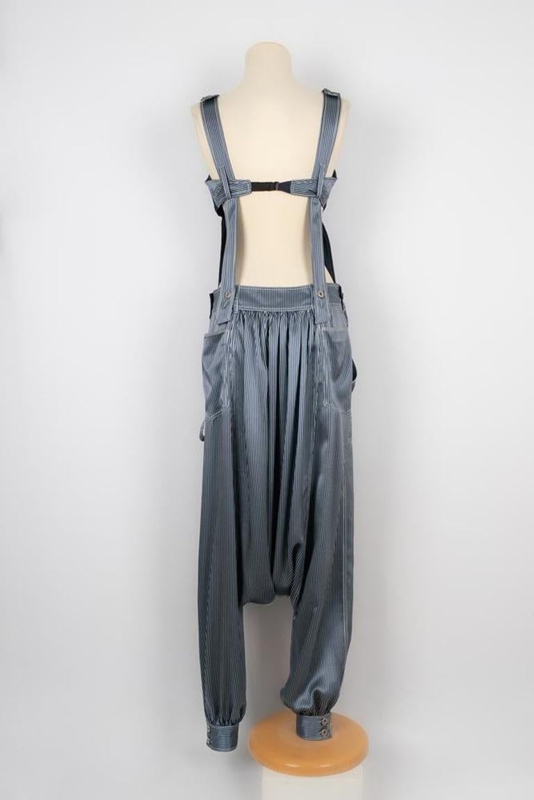 Jean-Paul Gaultier Striped Silk Jumpsuit, 2010 In Excellent Condition For Sale In SAINT-OUEN-SUR-SEINE, FR