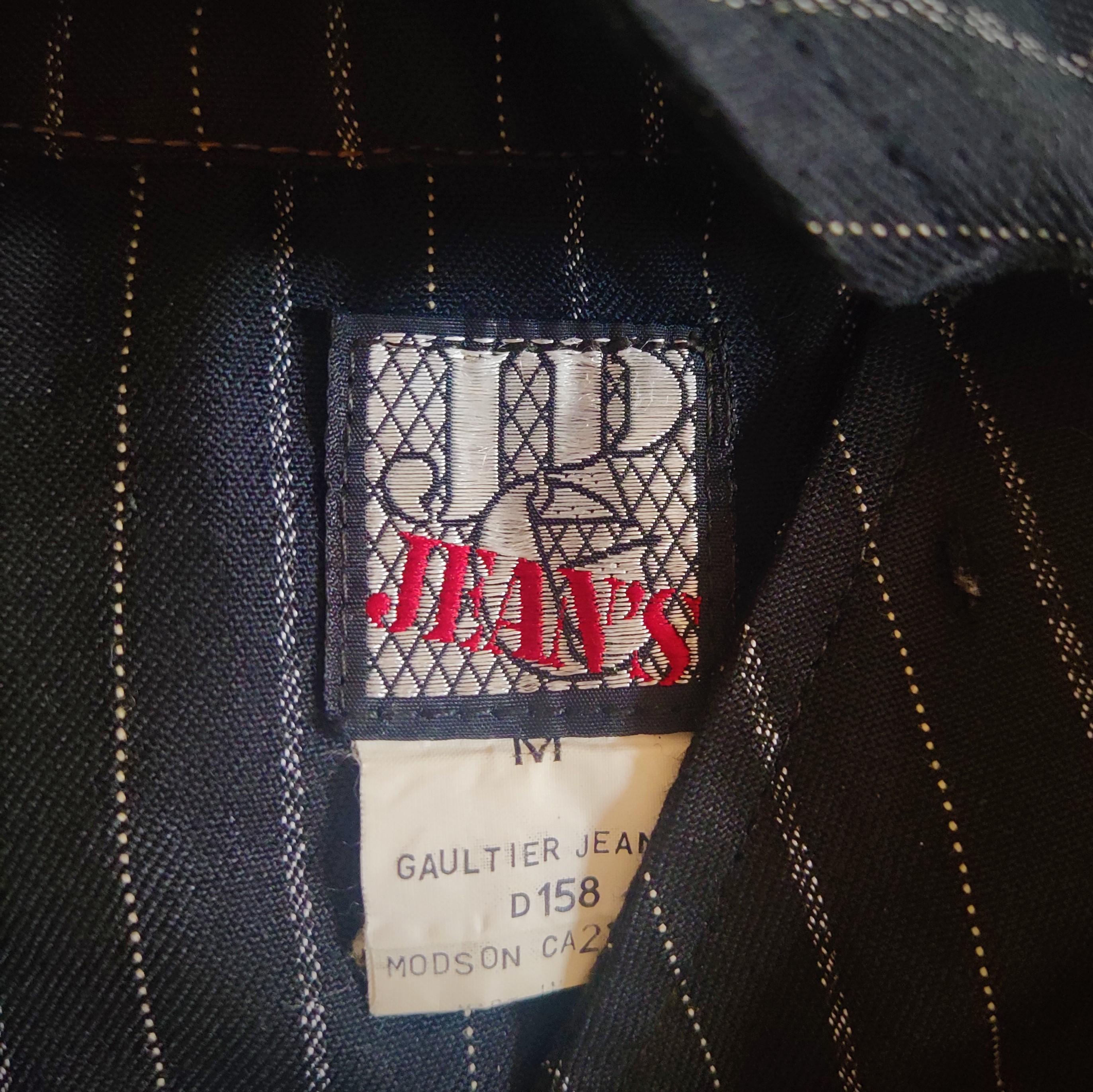 Jean Paul Gaultier Striped Tuxedo Oxford Vintage 80s 90s Black Crop Top Vest 3