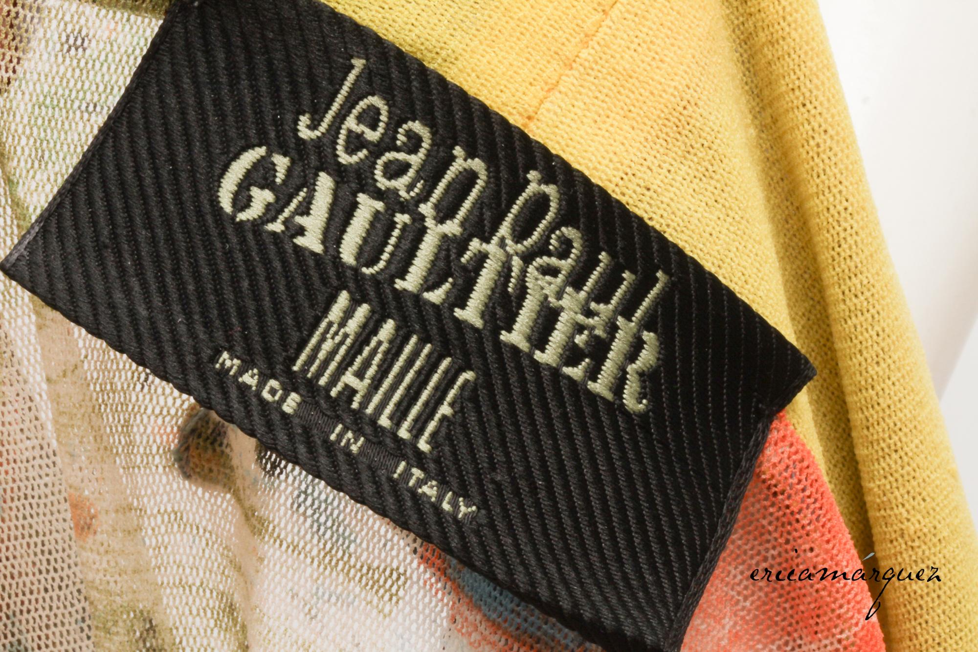 Jean Paul Gaultier, Kimono a rete con motivo Suminagashi, chiusure con hardware in metallo in vendita 11