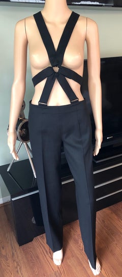 Jean Paul Gaultier Suspender Black Pants