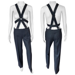 Jean Paul Gaultier Suspender Black Pants