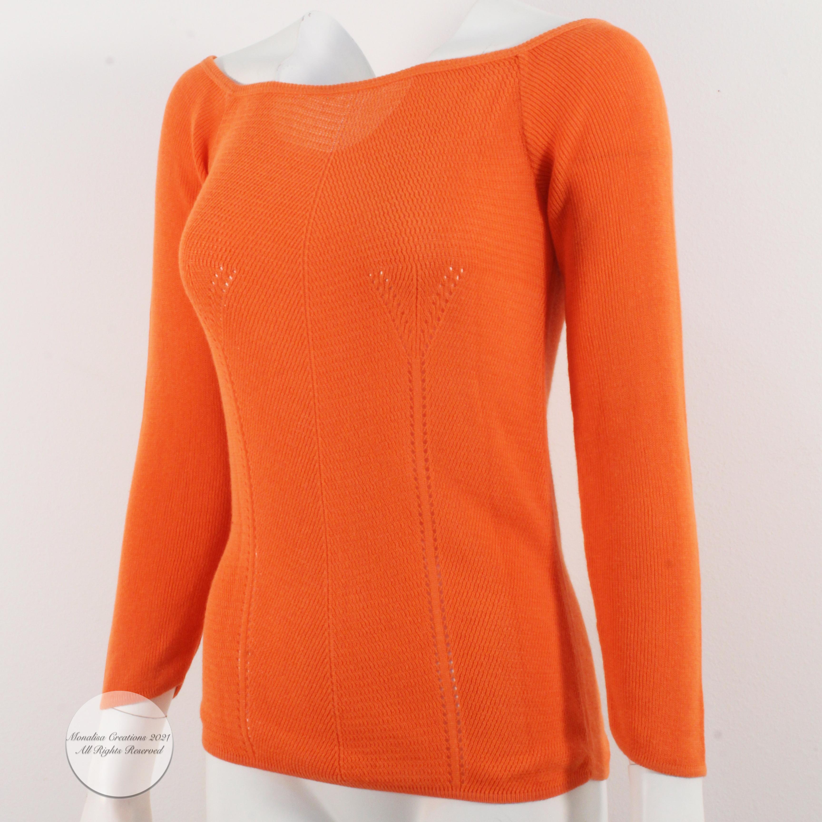 Jean Paul Gaultier Sweater Top Pullover Cotton Knit Fuzzi Italy Vintage 90s  S/M For Sale at 1stDibs