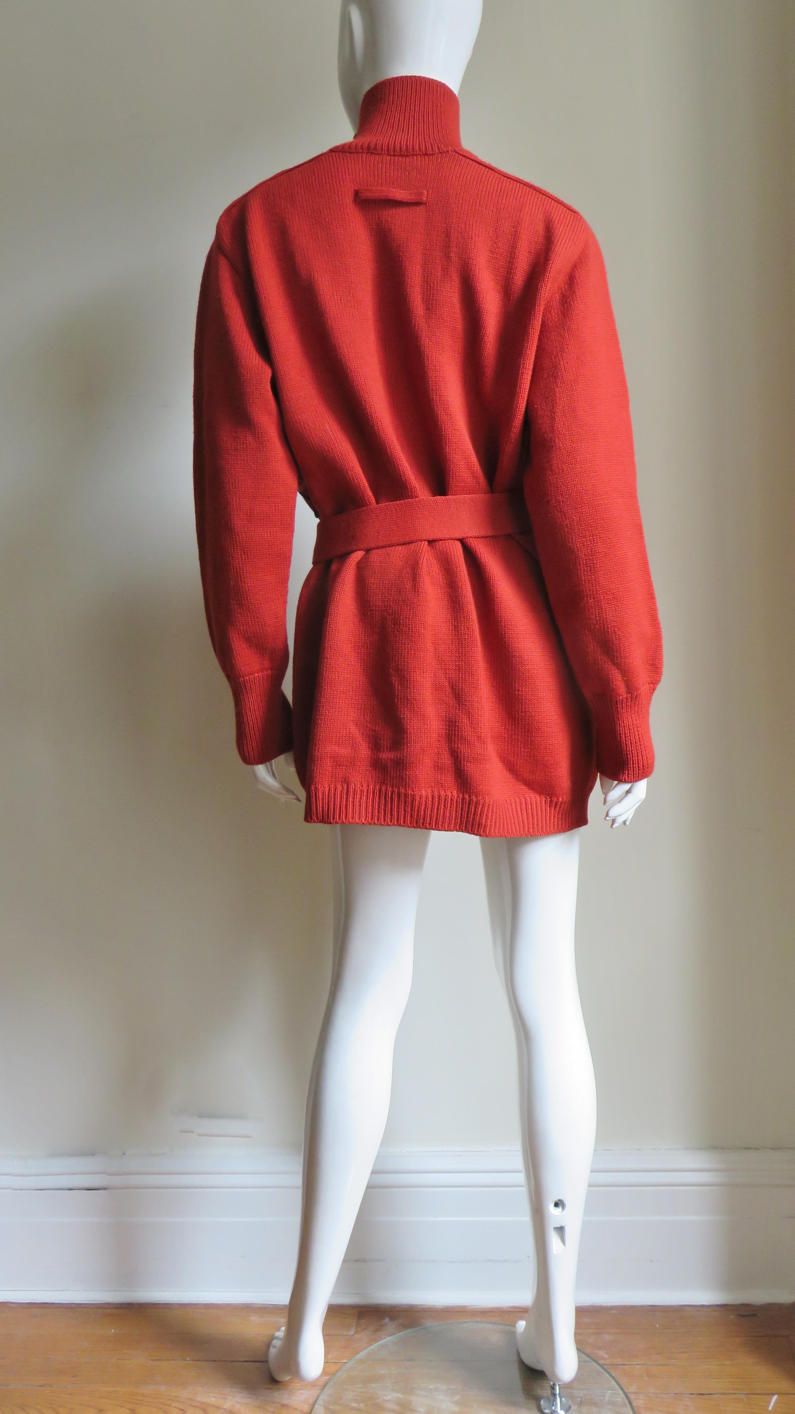 Jean Paul Gaultier Sweater with Belt 1990s For Sale 8