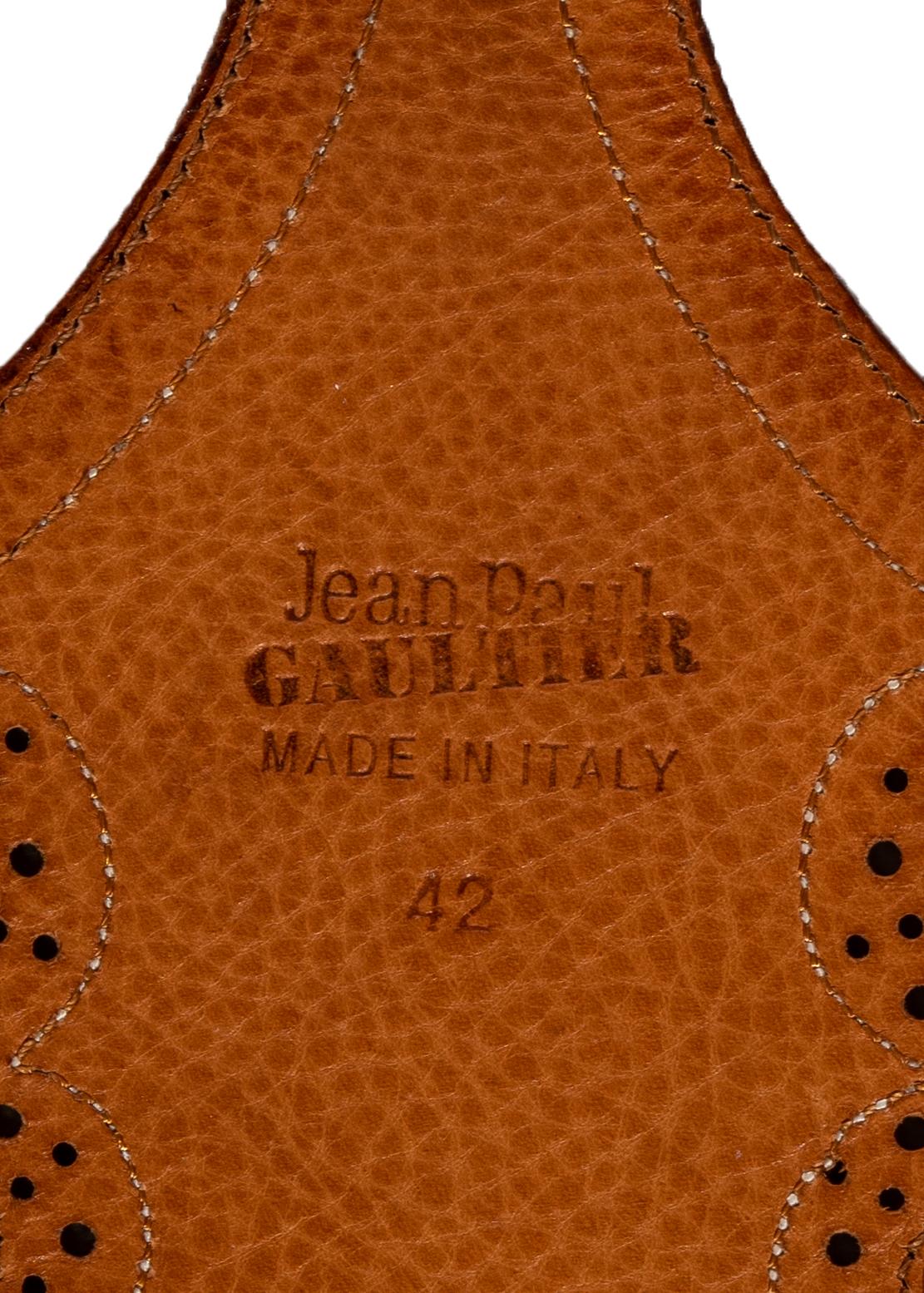 Jean Paul Gaultier tan leather lace-up halter corset, ss 2004 2