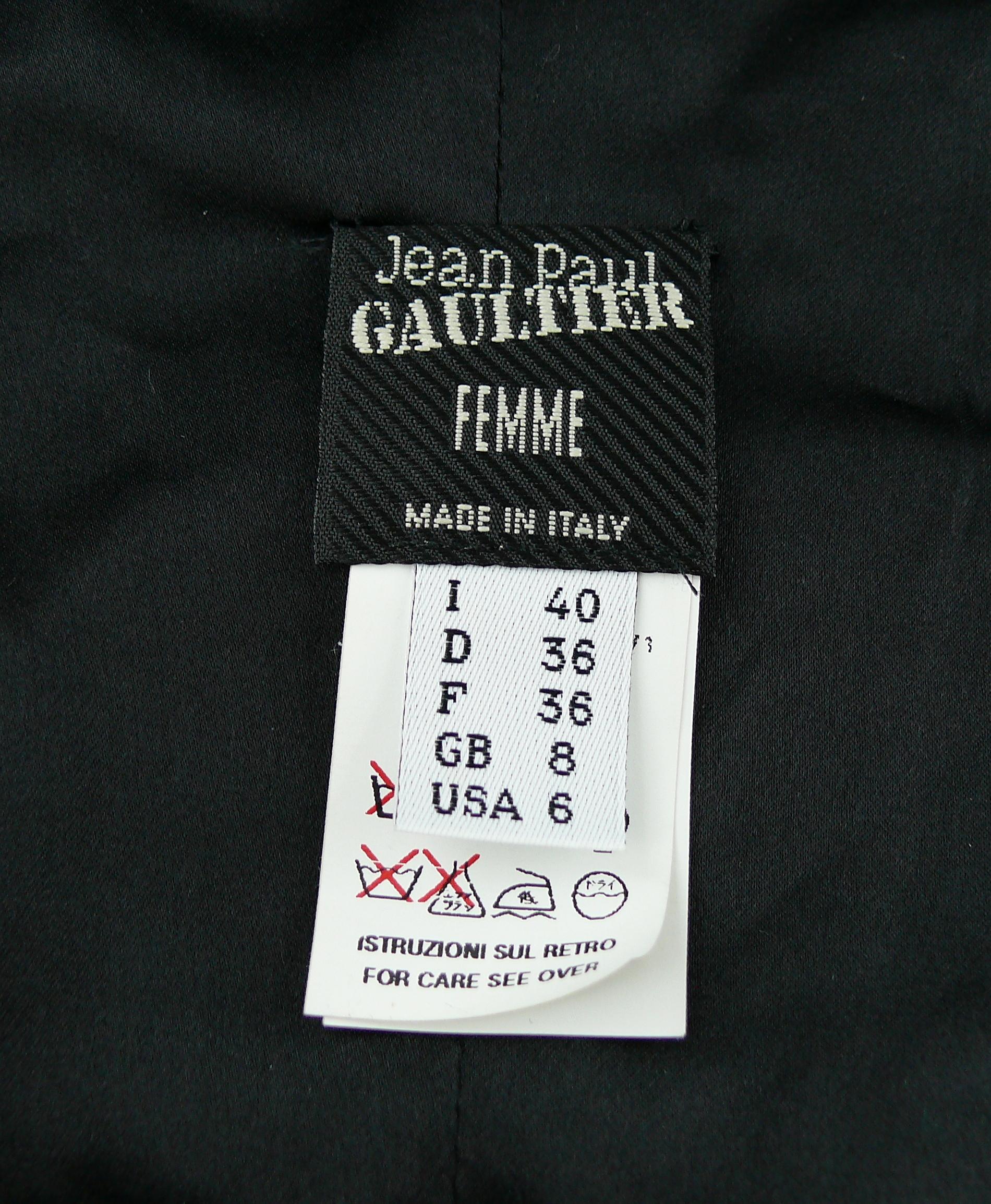Jean Paul Gaultier Tartan Corset Back Vest US Size 6 11