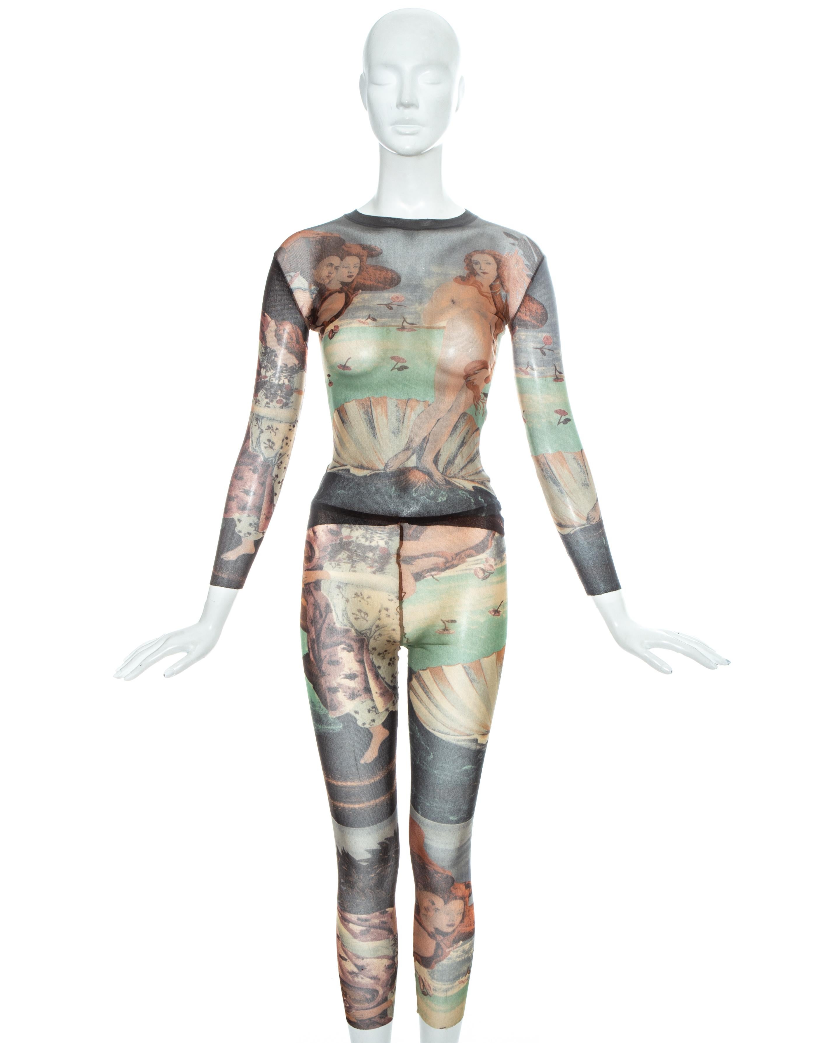 Jean Paul Gaultier mesh top and leggings with print produced from 'The Birth of Venus' by Sandro Botticelli (1485–1486)

Spring-Summer 1995