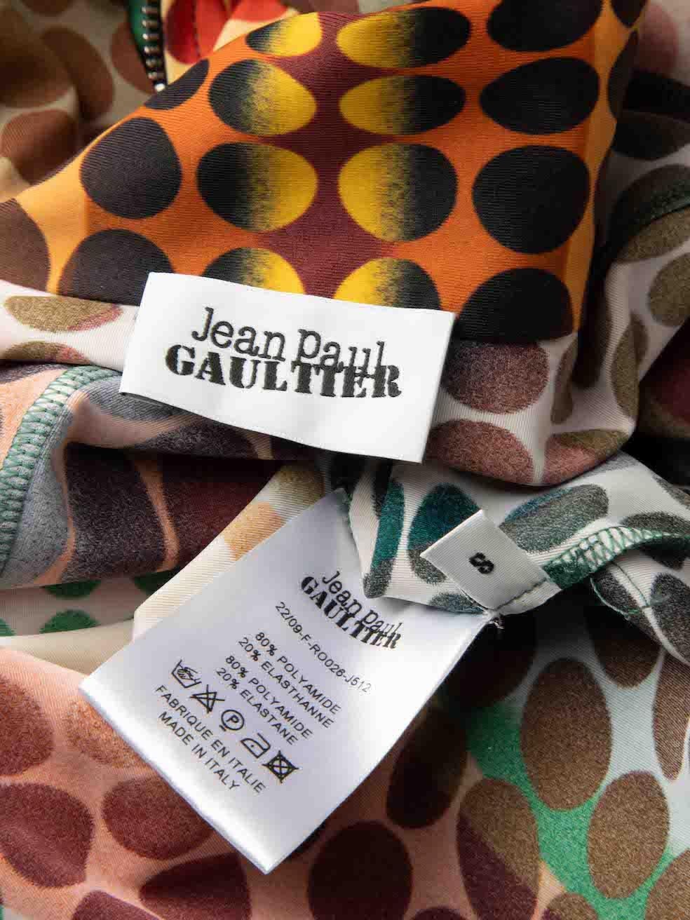 Women's Jean Paul Gaultier The Brown Dots Print Dress Size S For Sale