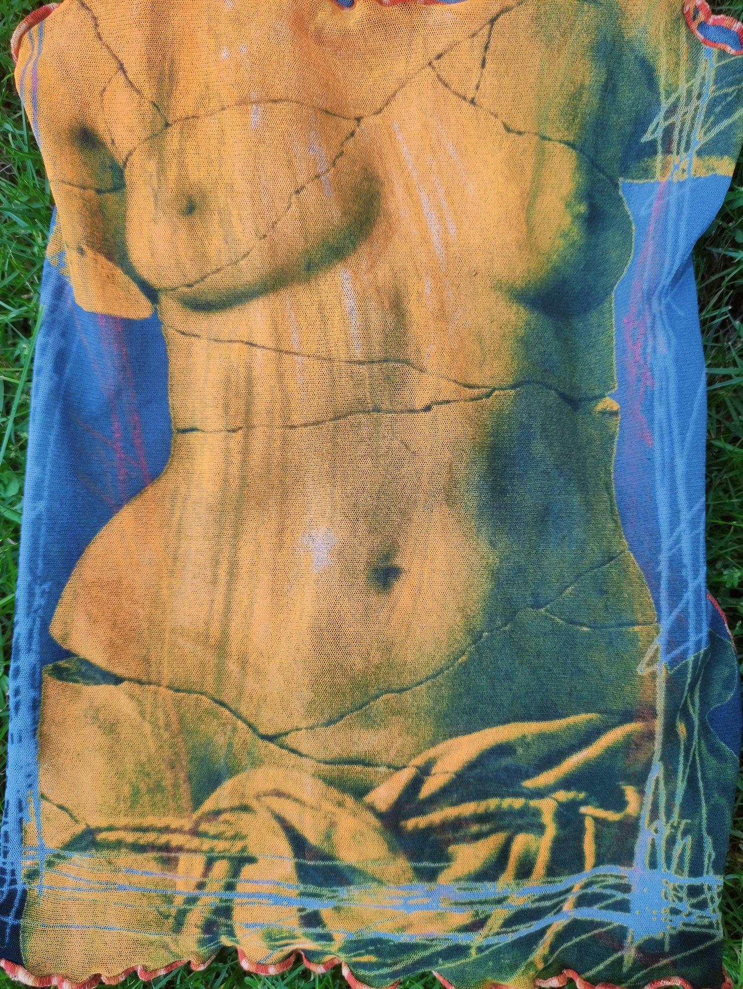 Women's Jean Paul Gaultier Torso Goddess Kardashian Venus Nude Trompe L'oeil Top Cami For Sale