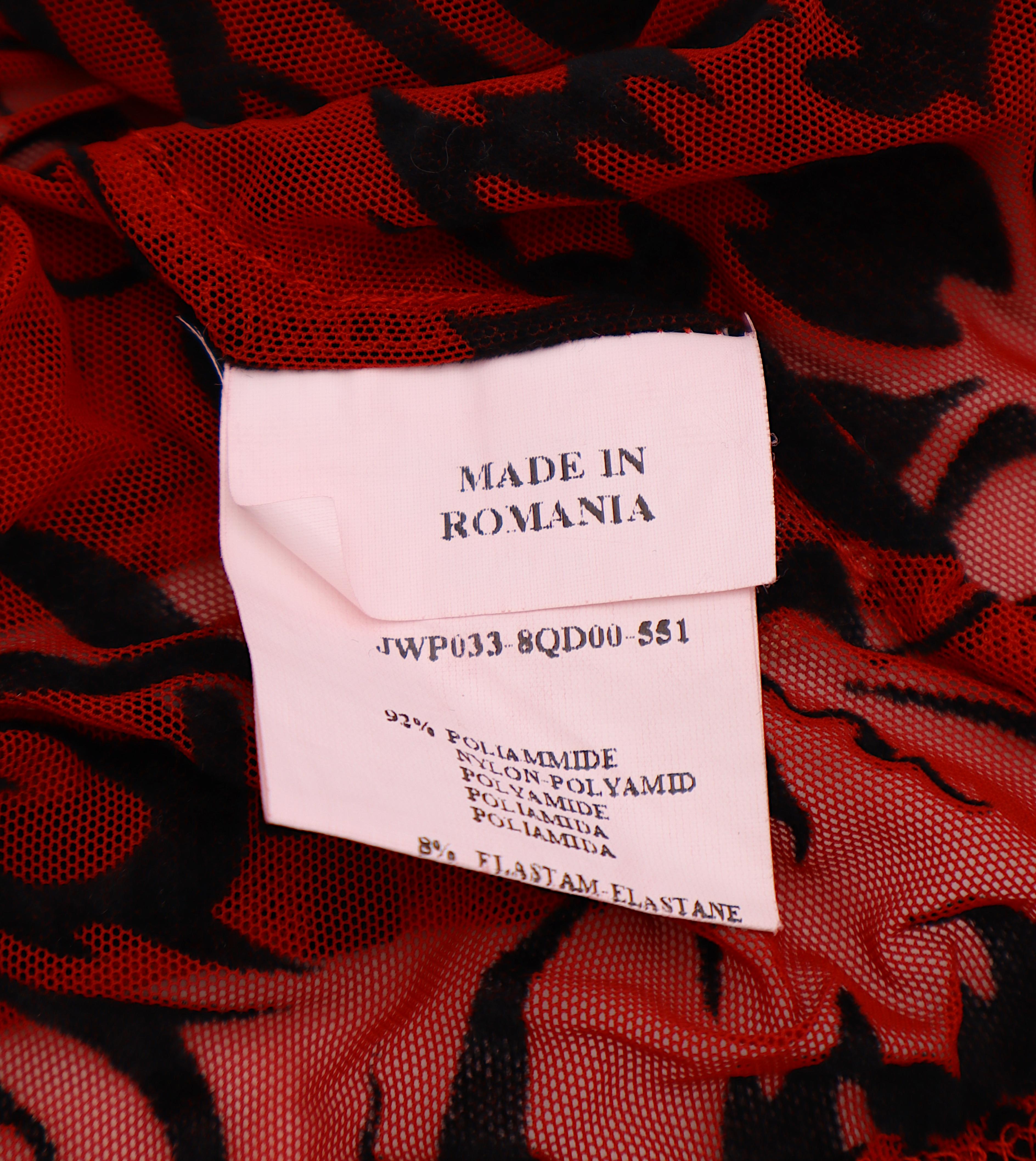 JEAN PAUL GAULTIER Tribal Demon Top de malla transparente Talla M en venta 1