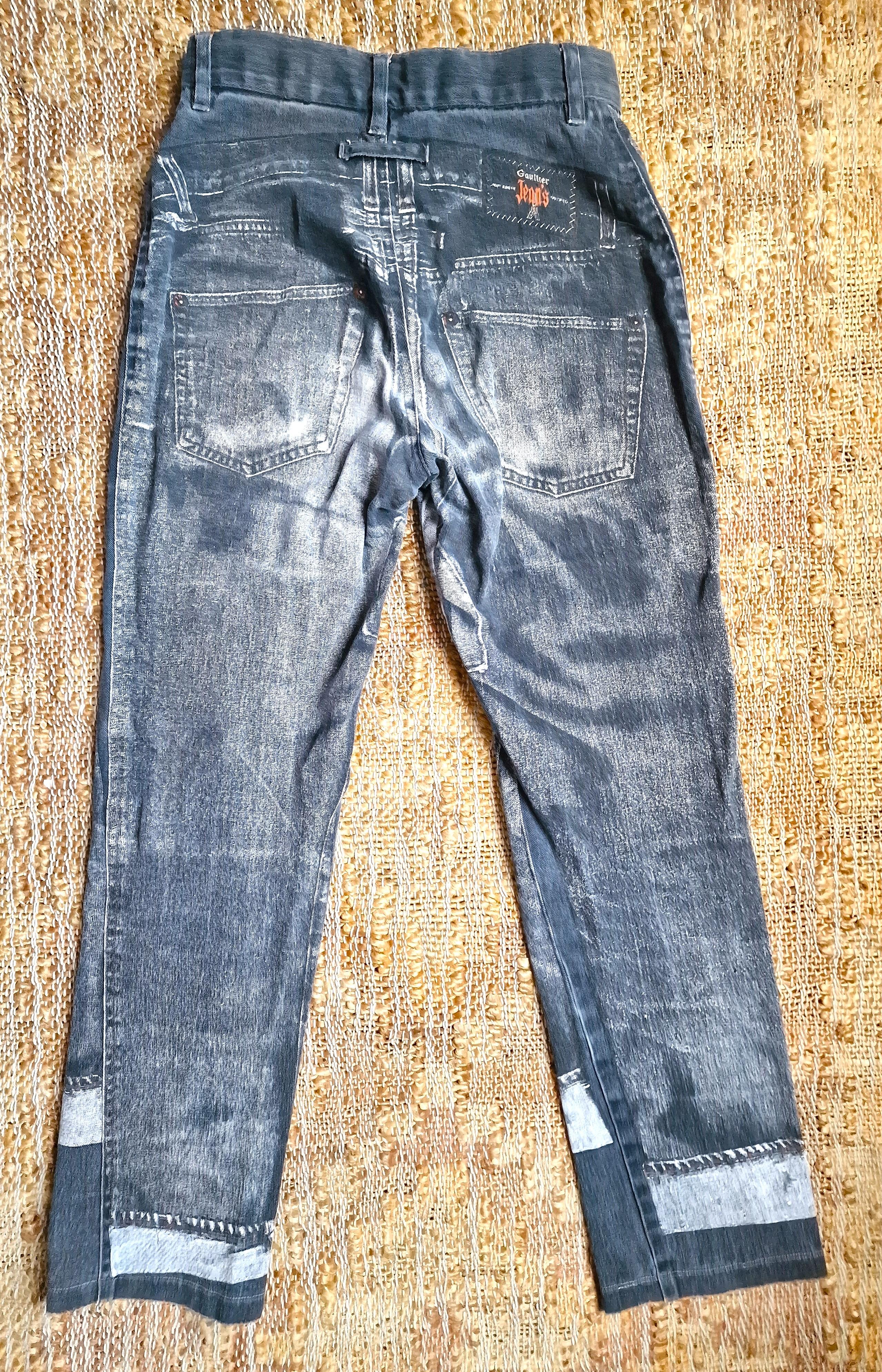 Jean Paul Gaultier Trompe L'Oeil Denim Optical Illusion Small XS Jeans Pants For Sale 5
