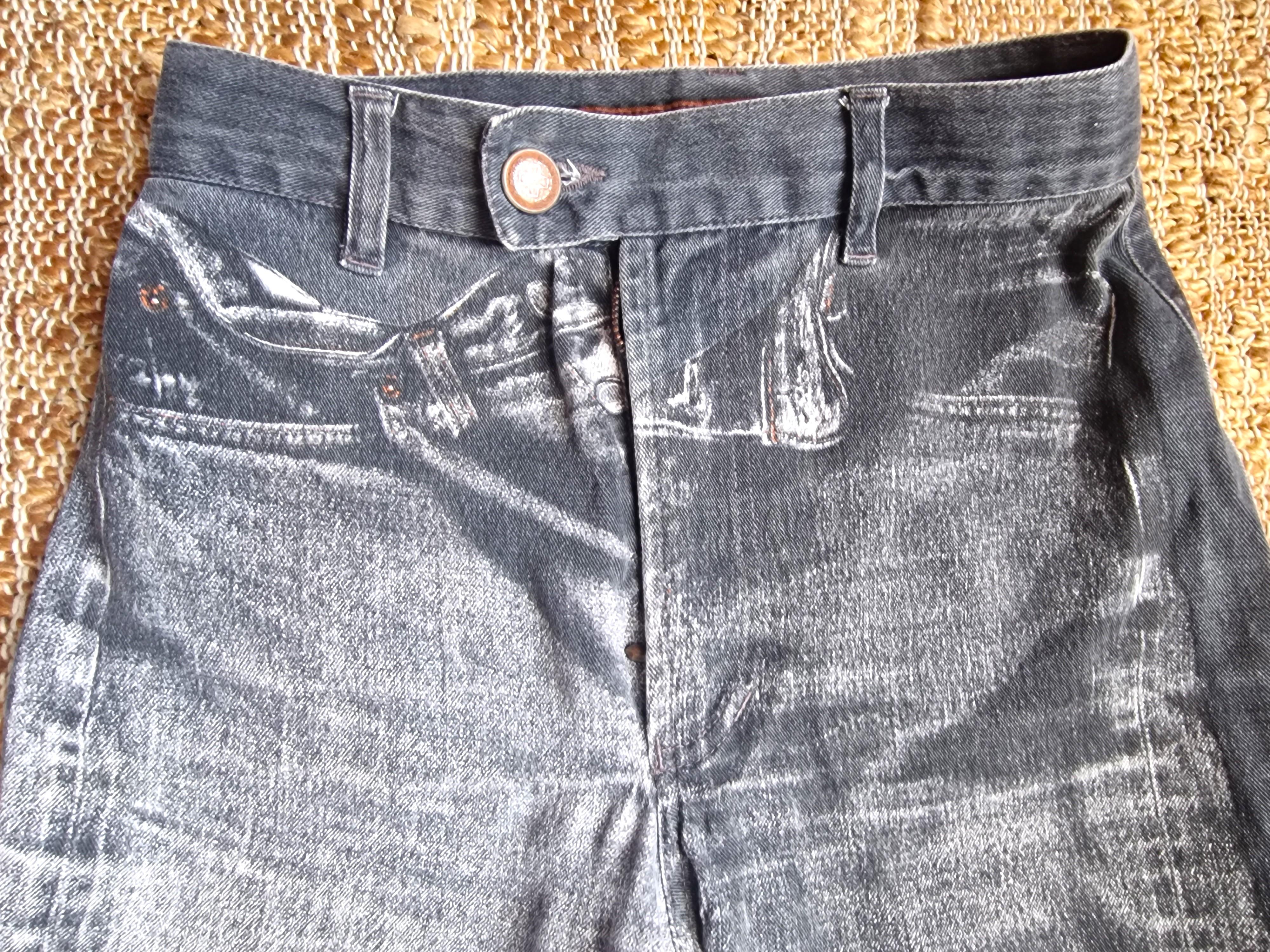 Jean Paul Gaultier Trompe L'Oeil Denim Optical Illusion Small XS Jeans Pants For Sale 4