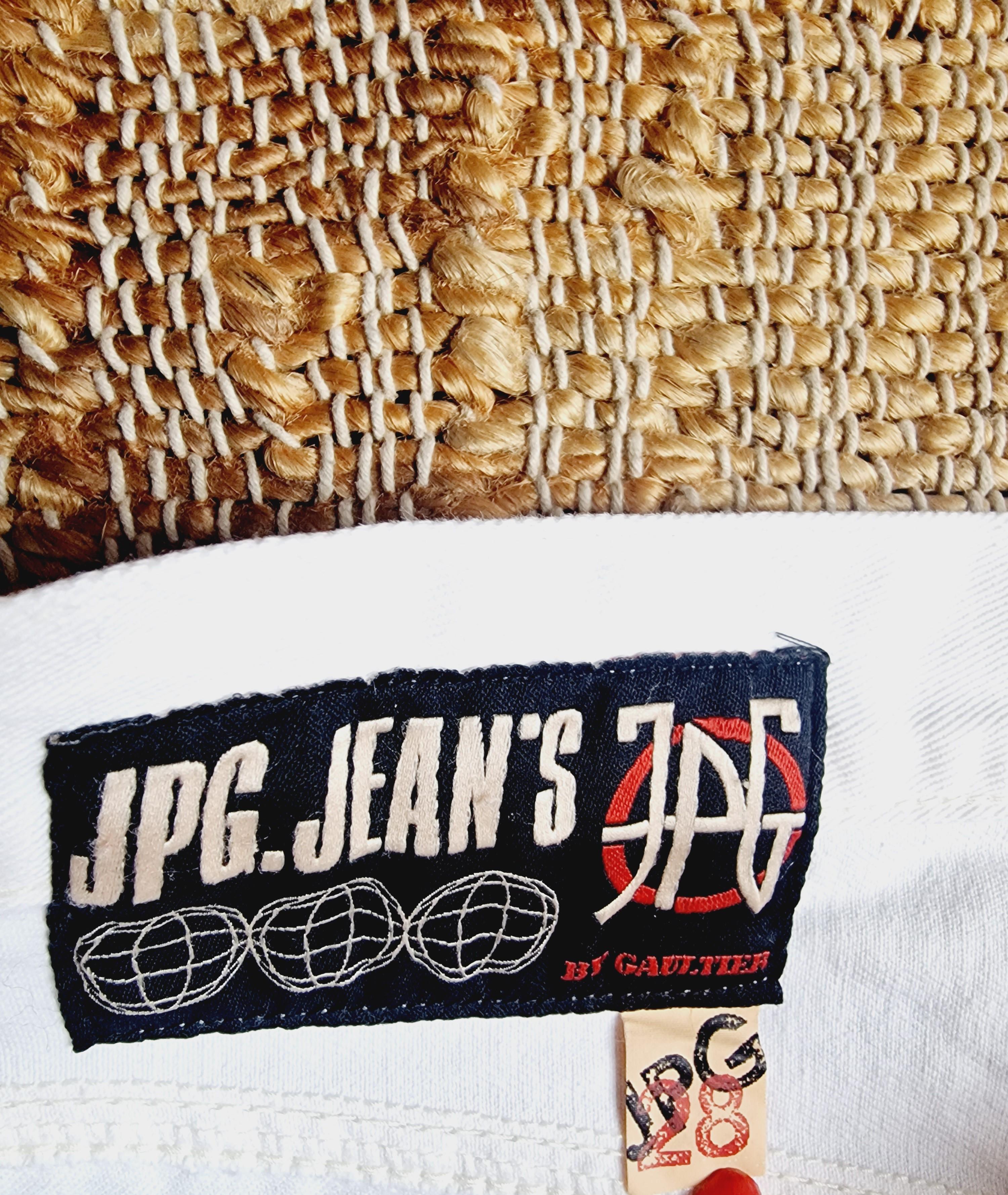 Jean Paul Gaultier Trompe L'Oeil Denim Optische Illusion Kleine XS Jeanshose im Angebot 4