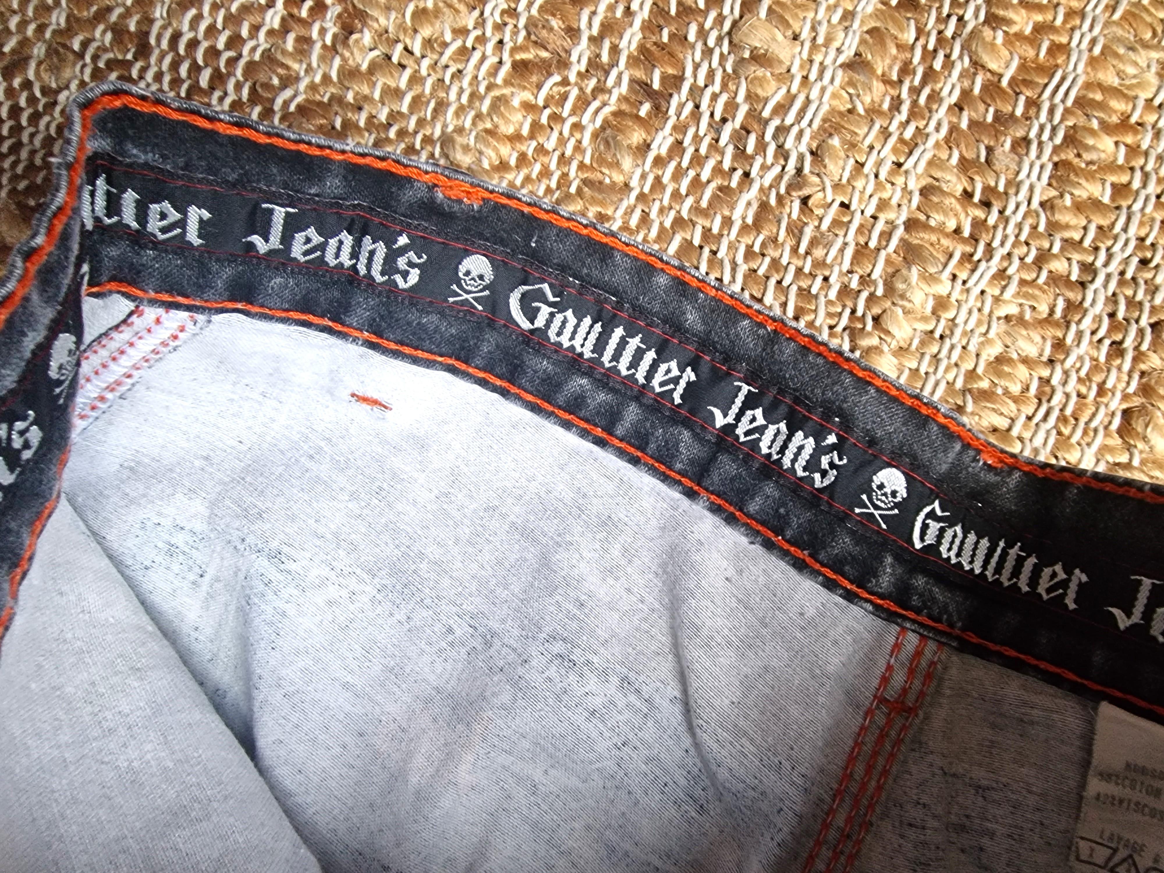 Jean Paul Gaultier Denim Trompe L'Oeil Optical Illusion Vintage Jeans Pants Pour femmes en vente