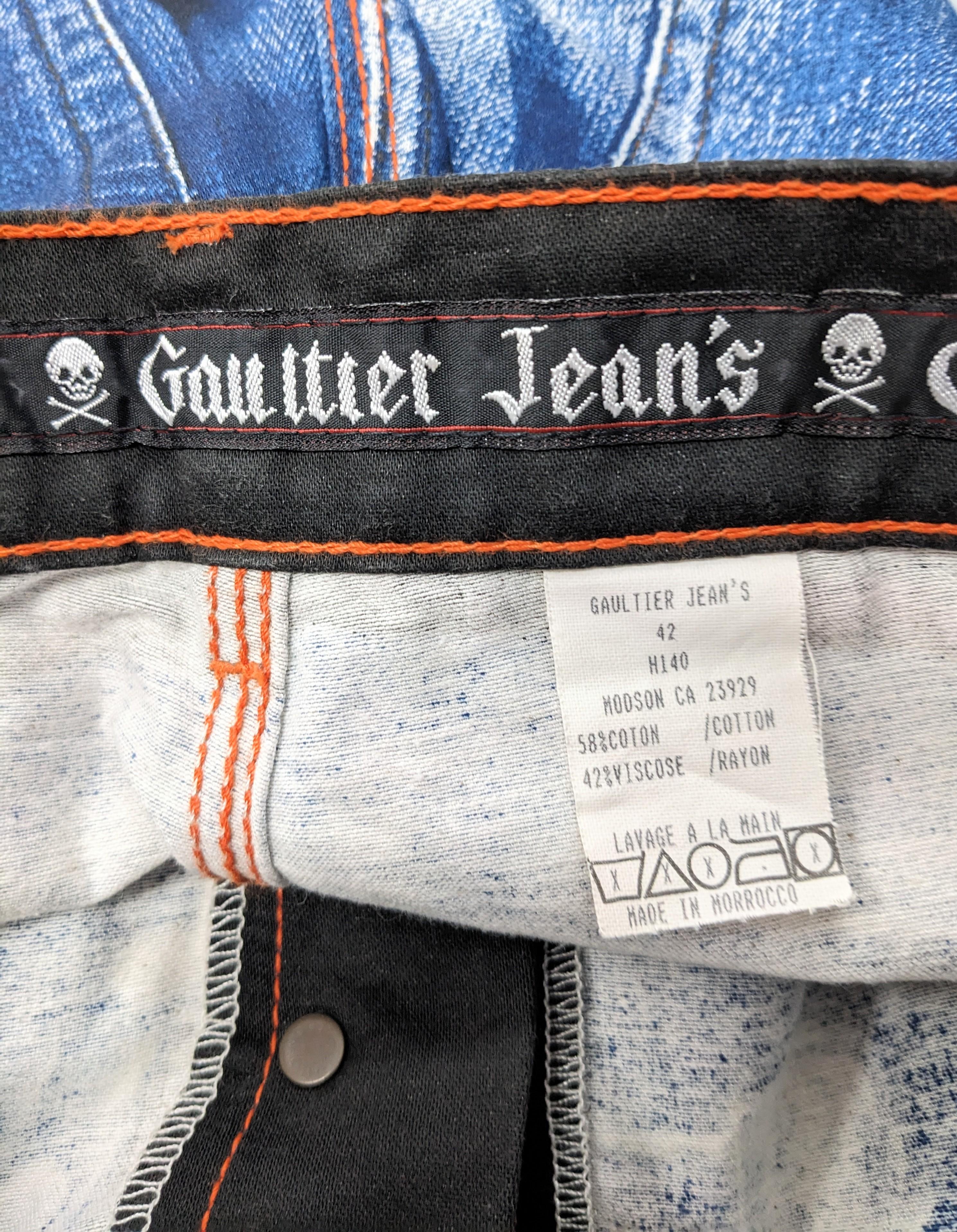 Jean Paul Gaultier Trompe L'Oiel Jeans For Sale 5