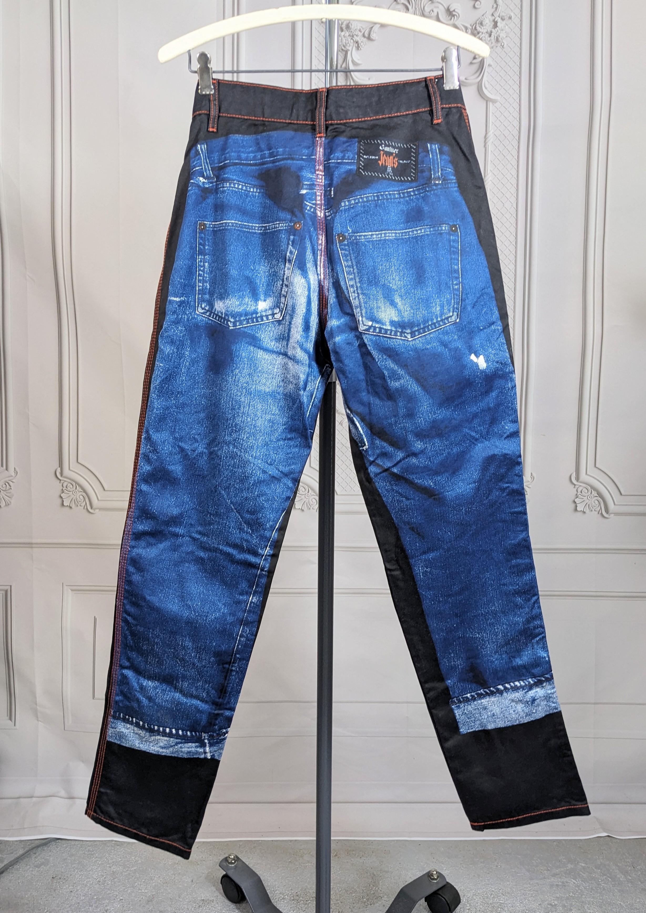 Jean Paul Gaultier Trompe L'Oiel Jeans For Sale 2
