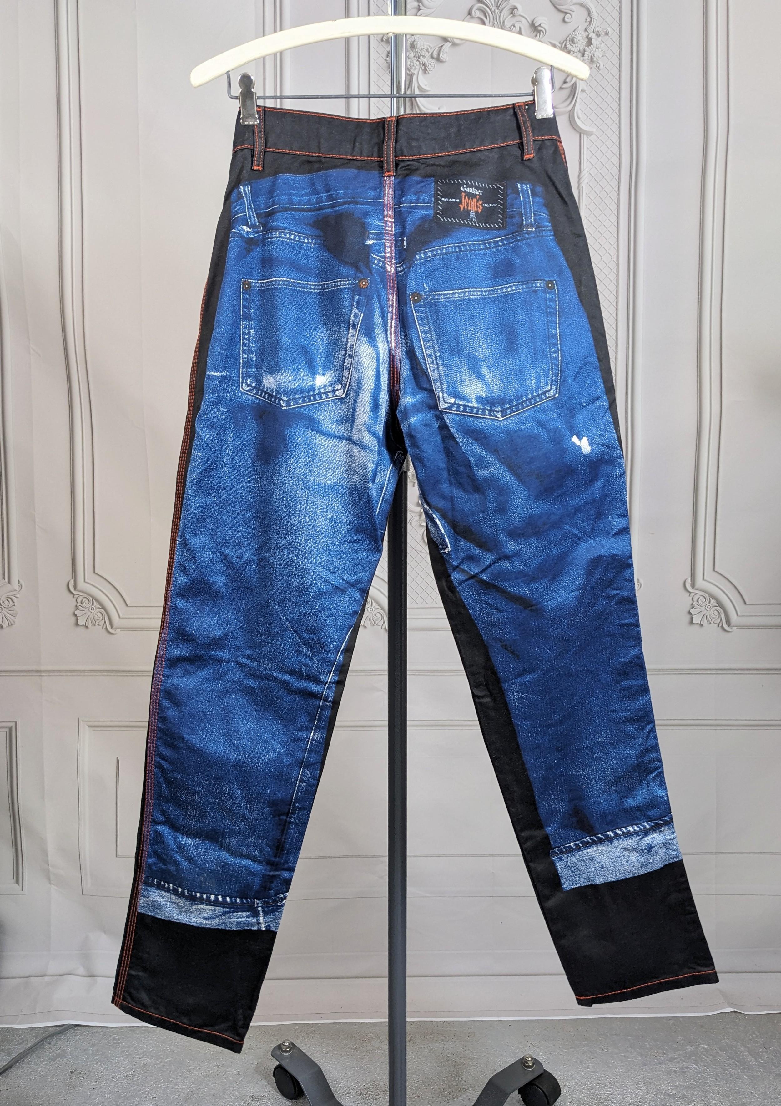 Jean Paul Gaultier Trompe L'Oiel Jeans For Sale 4