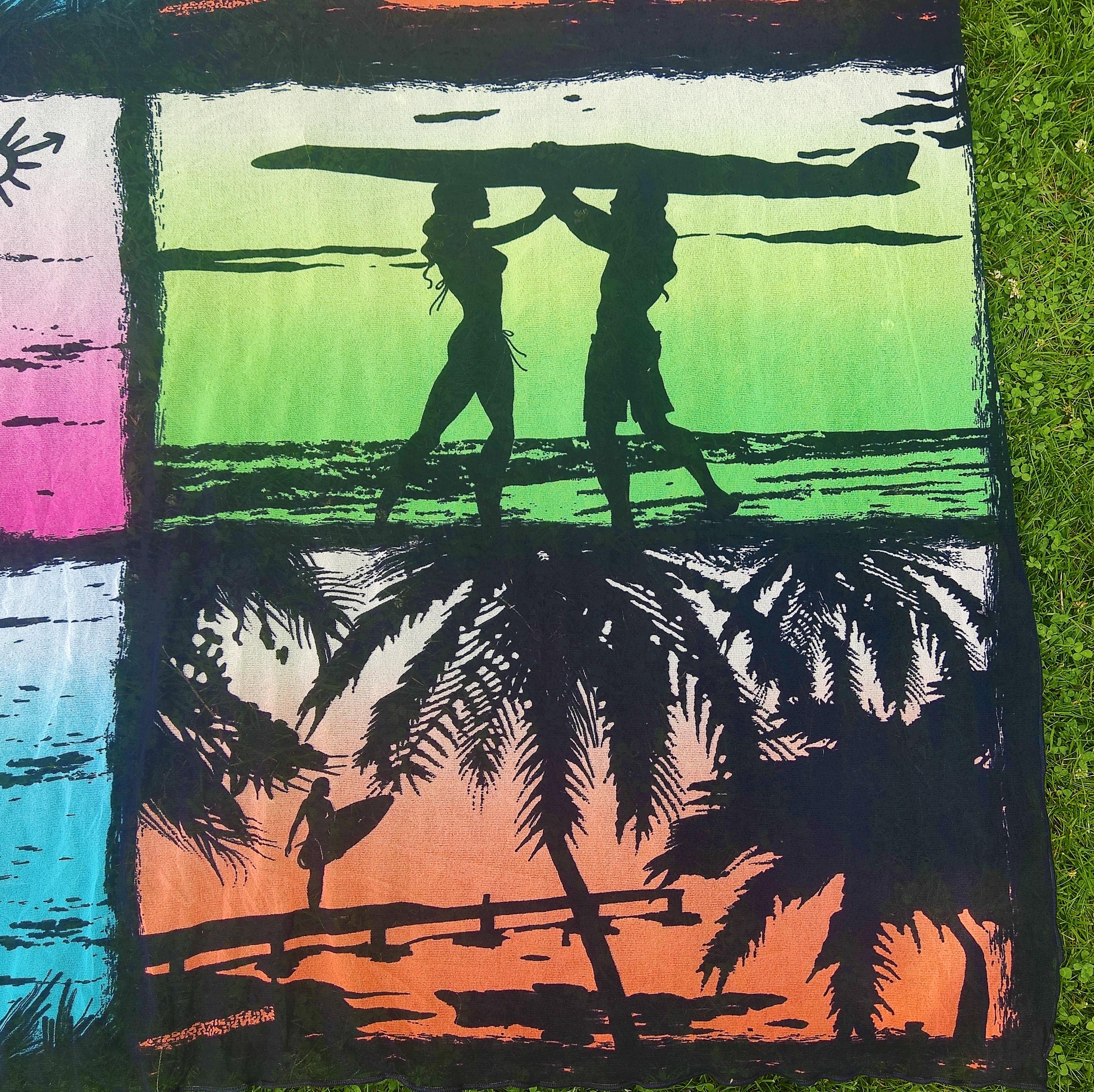 Jean Paul Gaultier Tropical Beach Sunset Palm Trees Mesh Beach Pareo Top Dress 12