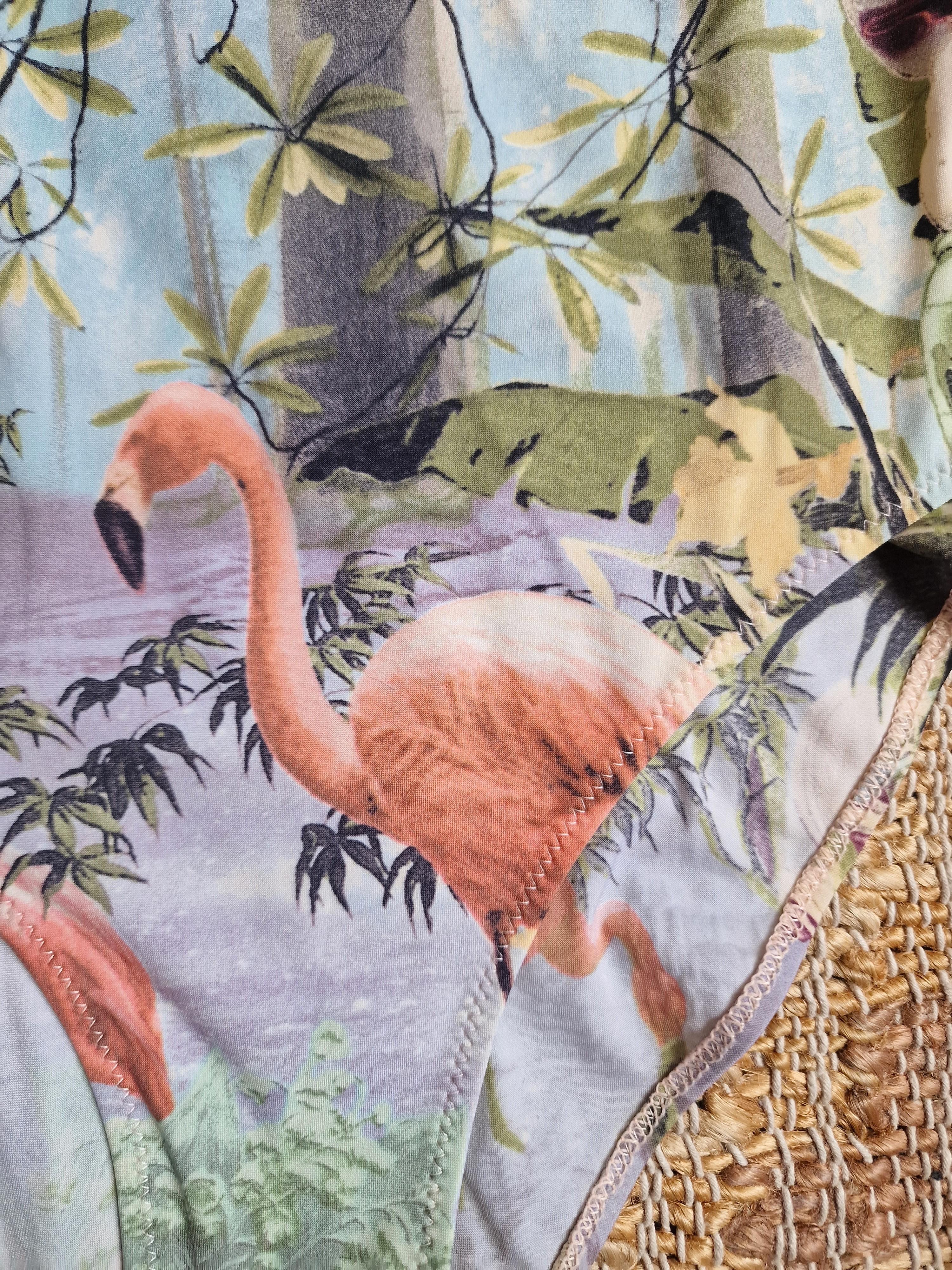 Maillot de bain une pièce Bella Hadid Flamingo tropical Jean Paul Gaultier en vente 1
