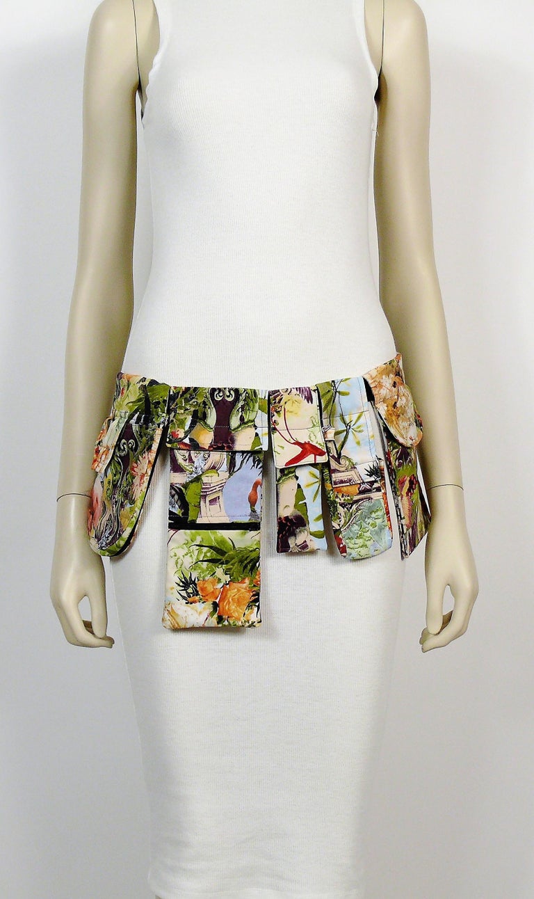Women's or Men's Jean Paul Gaultier Tropical Print Utility Belt For Sale
