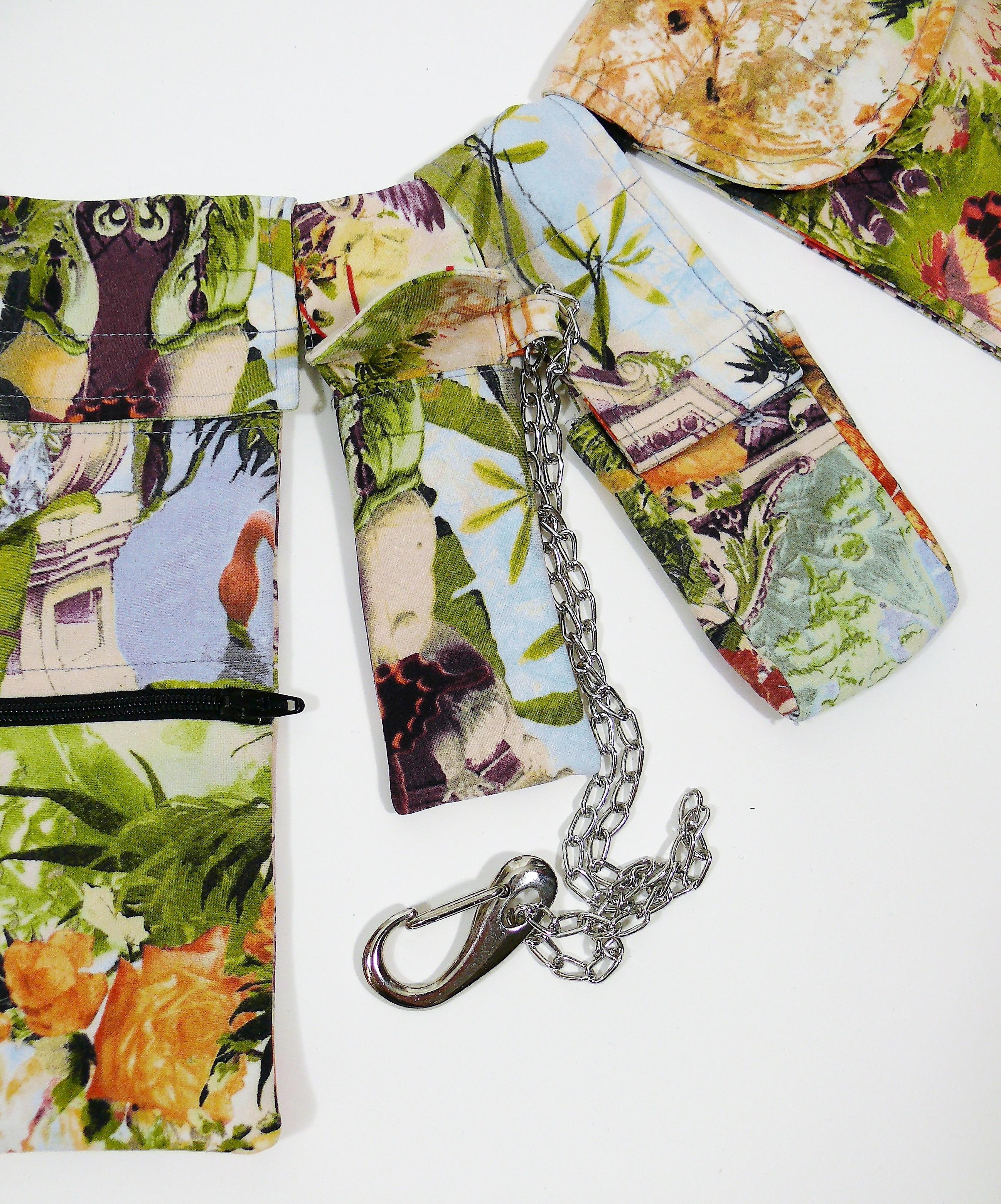 Ceinture utilitaire à imprimé tropical Jean Paul Gaultier en vente 1