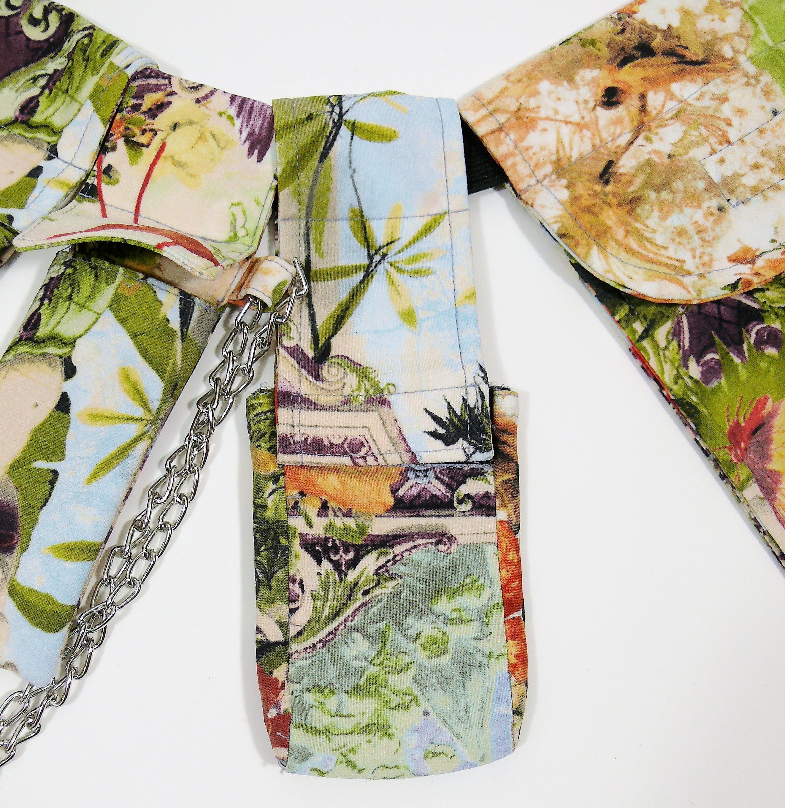 Jean Paul Gaultier Tropical Print Utility Belt For Sale 1