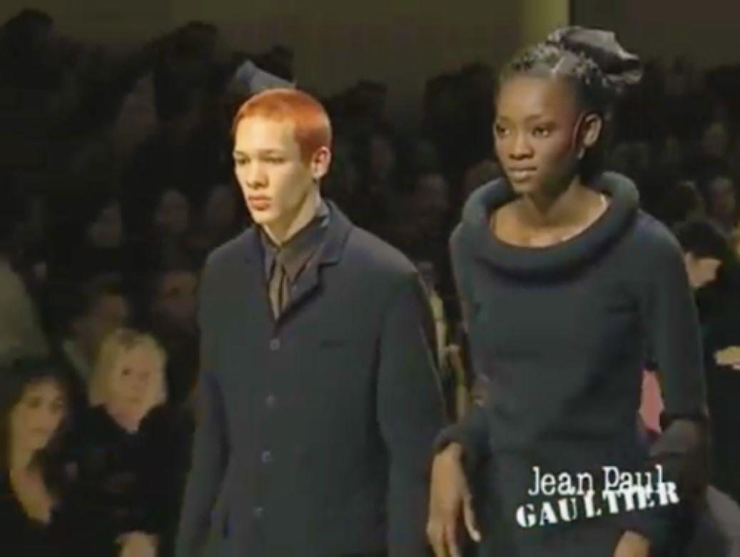 Jean Paul Gaultier Tube Cuff Kragen Paisley Couture Kleid Mesh 1999 FW Kleid  im Angebot 12