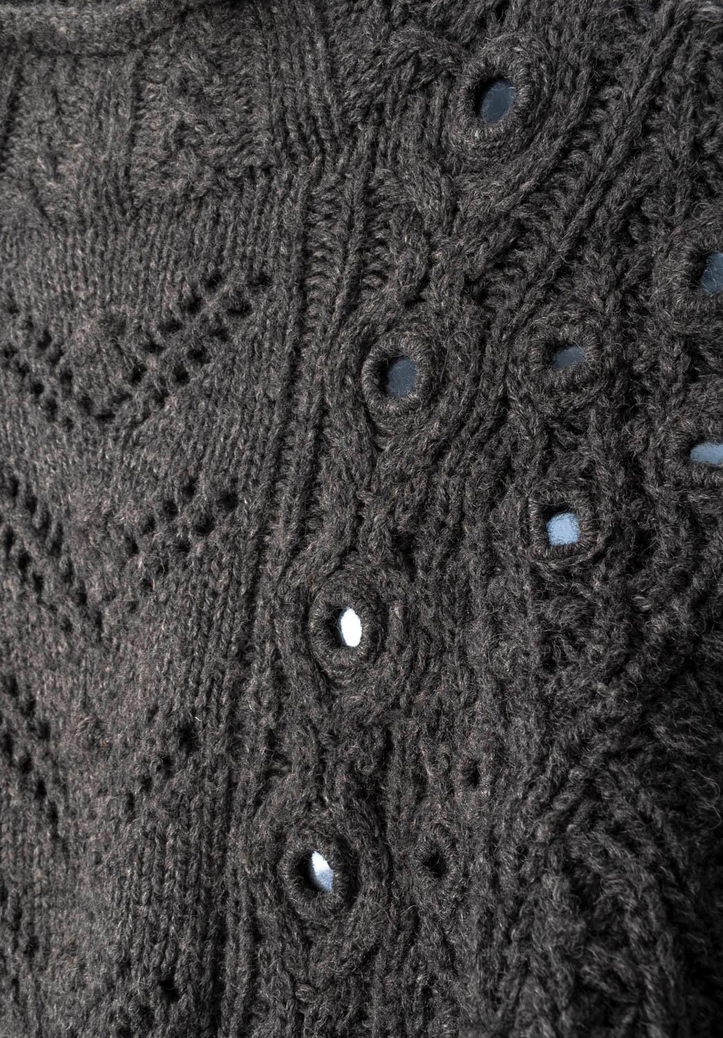 Black Jean Paul Gaultier Turtle neck detailed Men Heavy Wool Sweater Size L For Sale