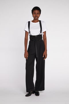Jean Paul Gaultier Tuxedo Trousers with Satin Suspenders 00s