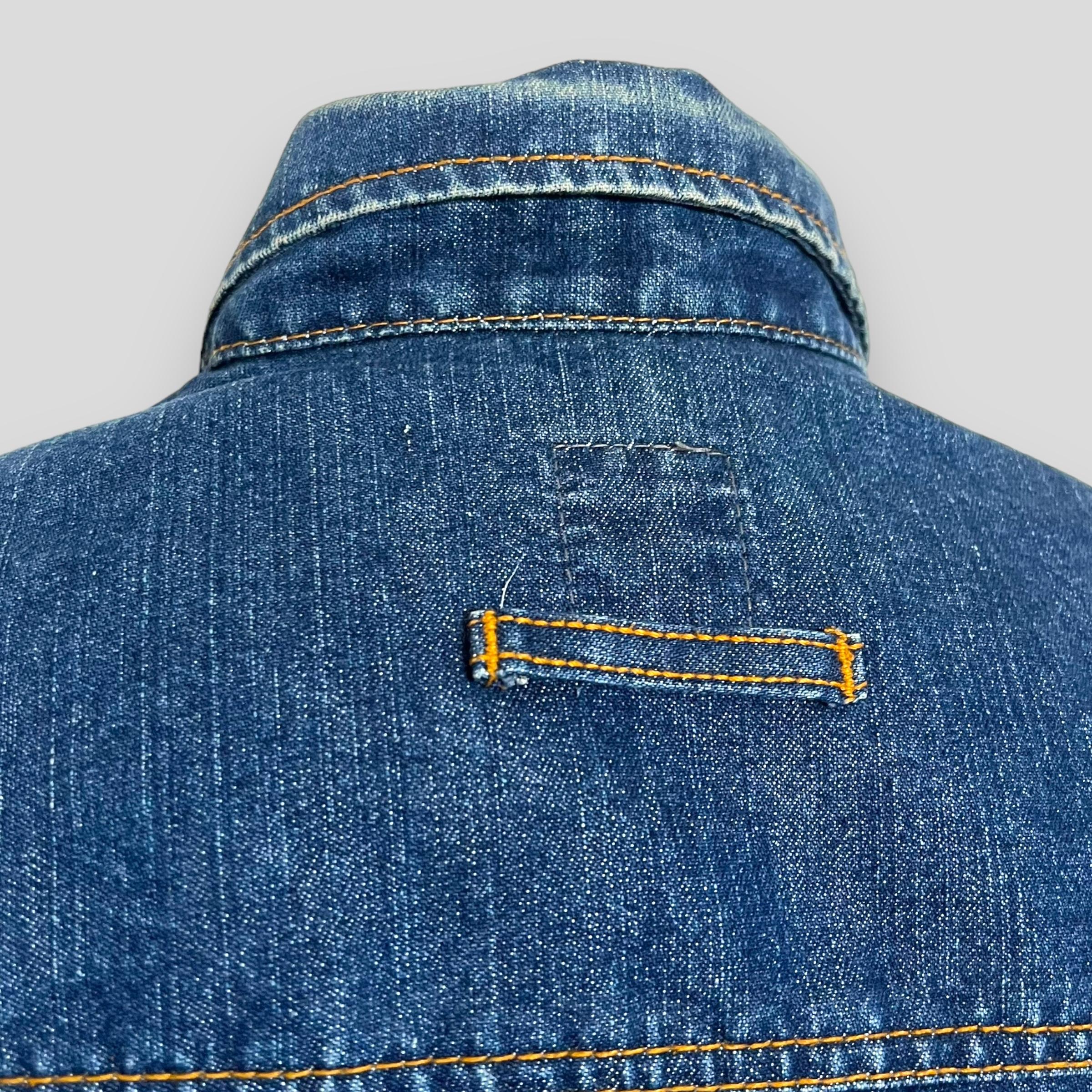Jean Paul Gaultier ultra cropped denim top In Good Condition In CAPELLE AAN DEN IJSSEL, ZH