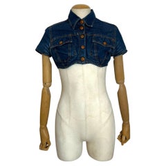 Jean Paul Gaultier ultra cropped denim top
