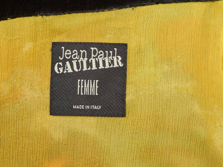 Jean Paul Gaultier Velvet Painterly Pattern Belted Kimono at 1stDibs