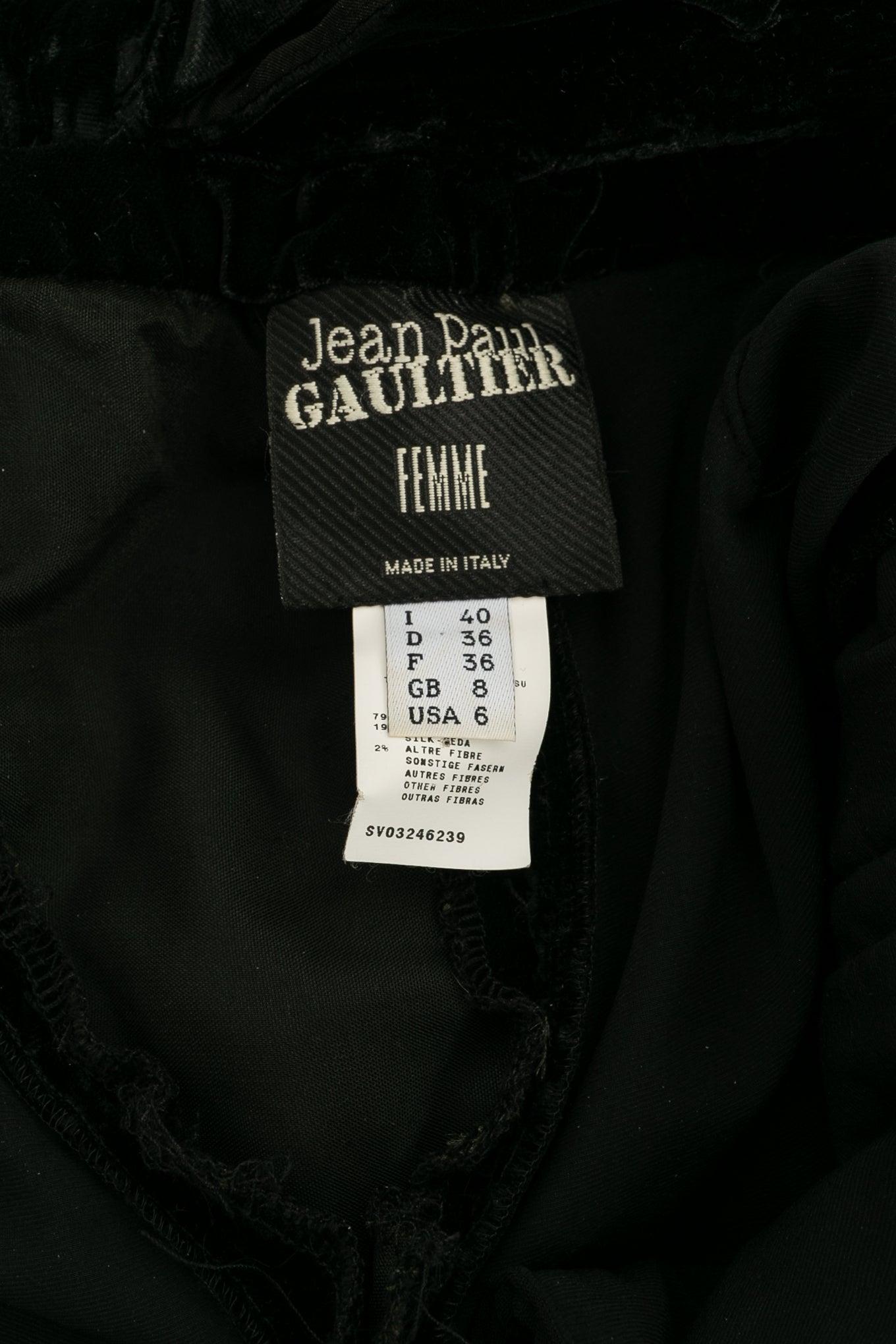 Jean-Paul Gaultier Velvet Pantacourt, Size 36FR For Sale 7