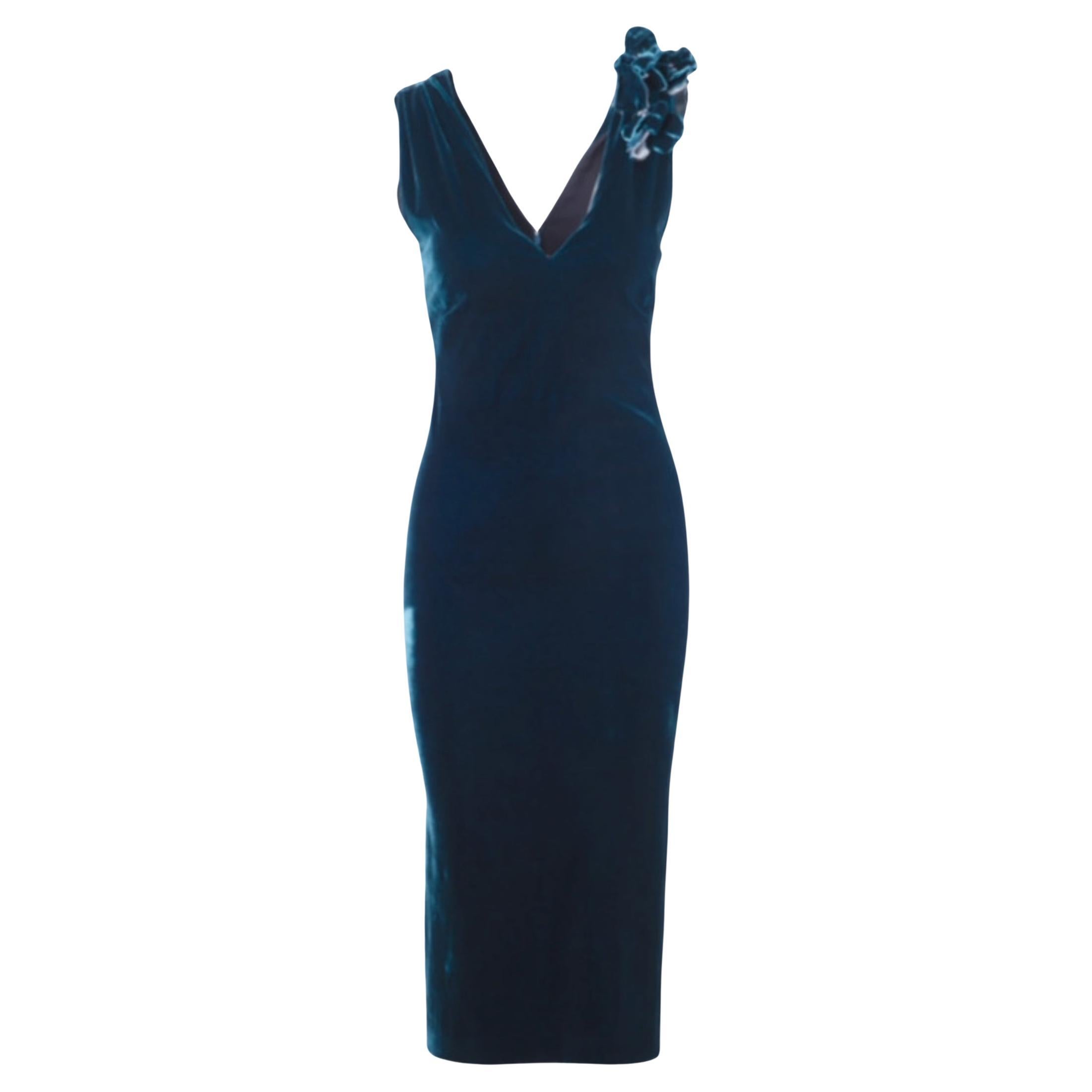 Jean Paul Gaultier Velvet Sheath Dress - '00s