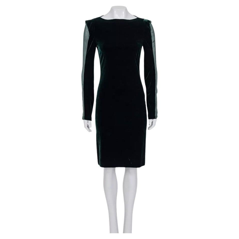 Jean Paul Gaultier Velvet Sheer Insert Dress - Size M