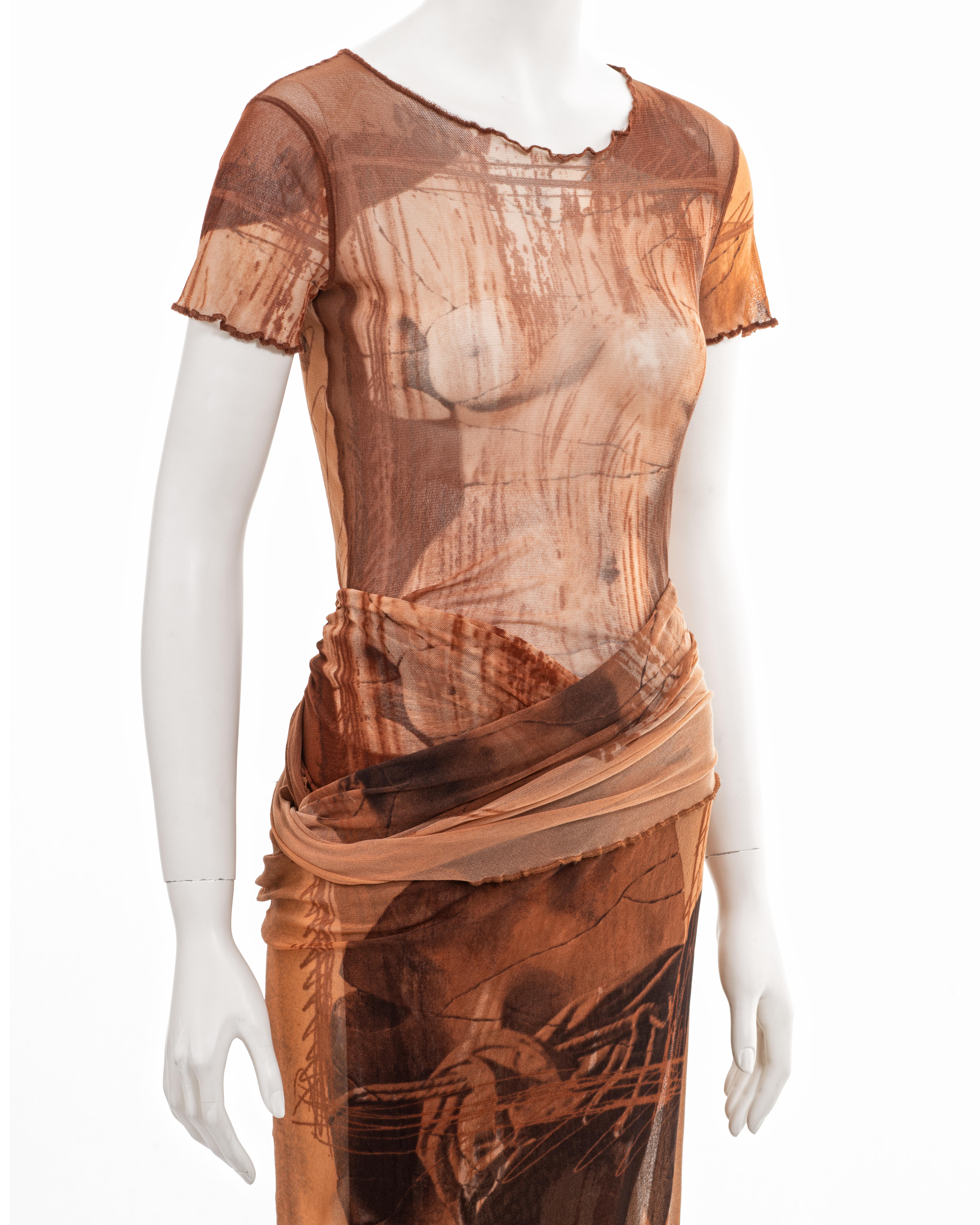 Ensemble t-shirt et paréo imprimé Venus De Milo, Jean Paul Gaultier, ss 1999 1