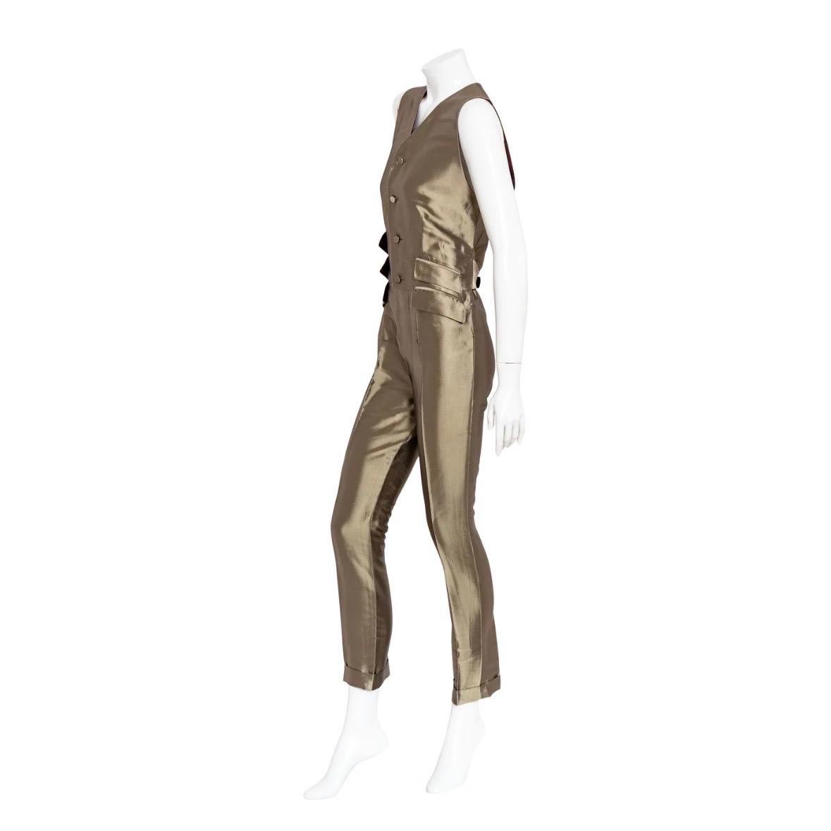 Jean Paul Gaultier Vest Jumpsuit (1990s) In Good Condition For Sale In Los Angeles, CA