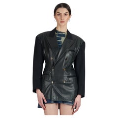 Jean Paul Gaultier Vintage 1980’s Leather Double Breasted Blazer