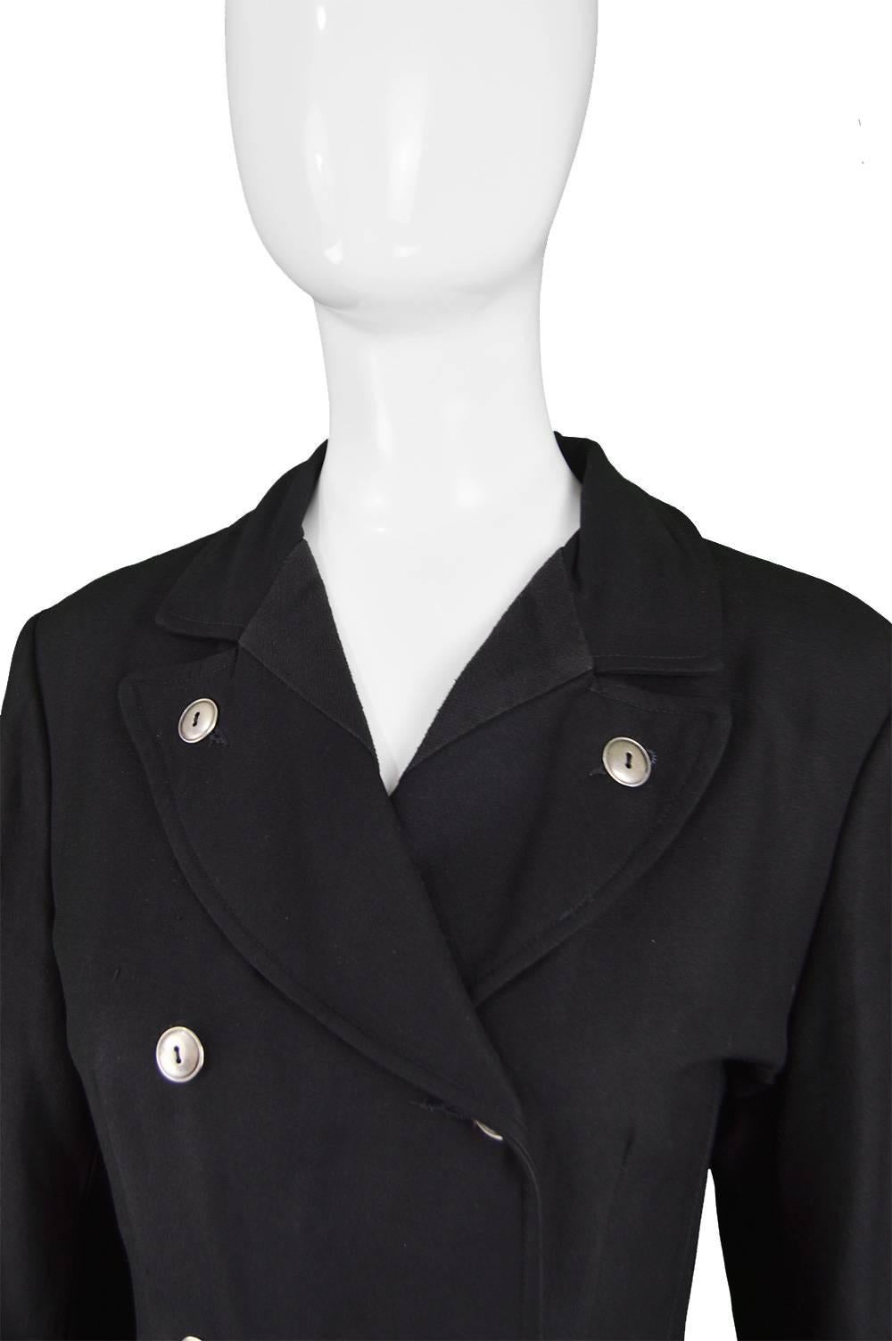 Jean Paul Gaultier Vintage 1980s Women's Black Double Breasted Blazer Jacket 2