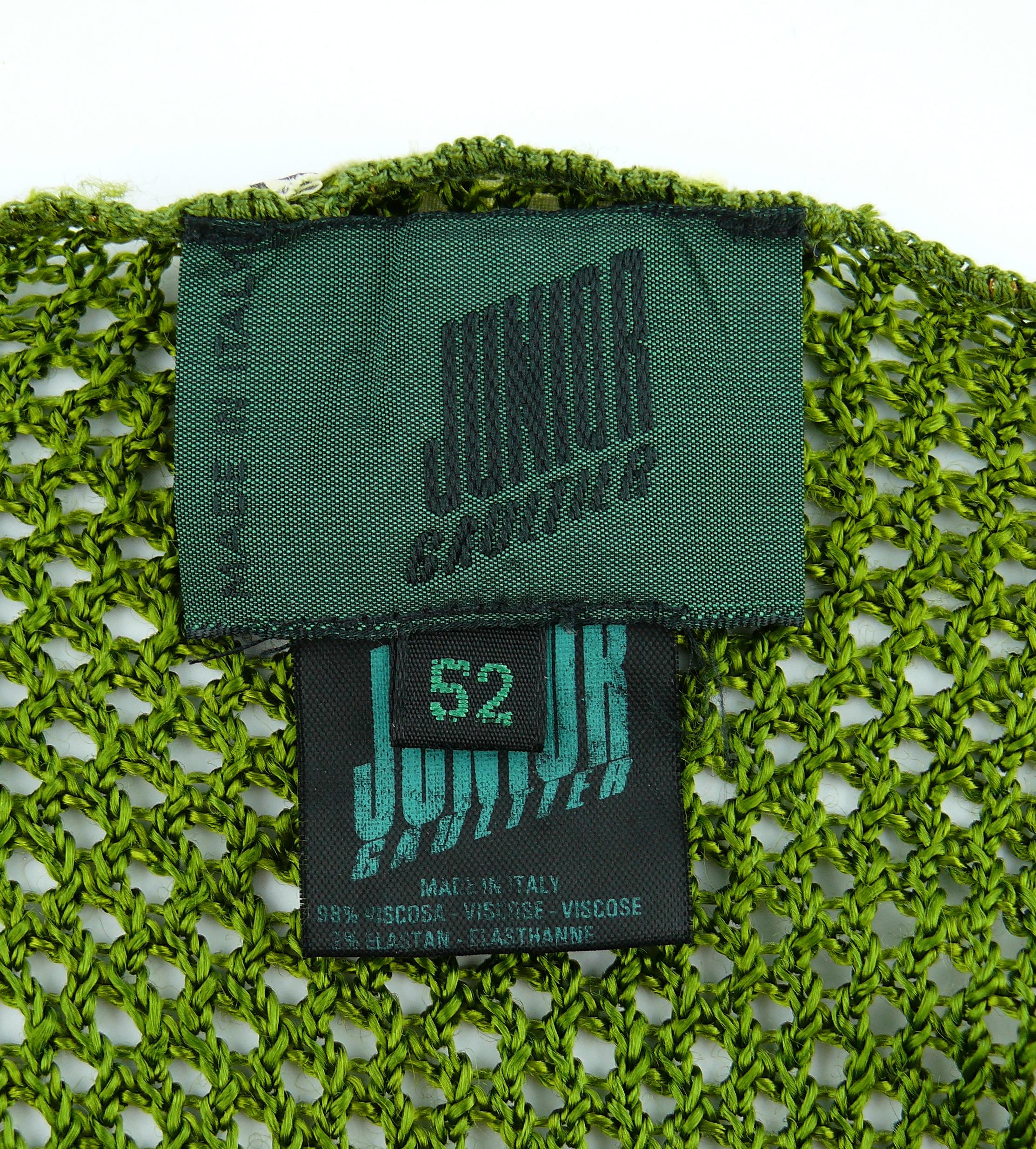 Jean Paul Gaultier Vintage 1990s Green Fishnet Mini Dress 2