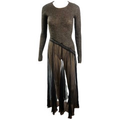 Jean Paul Gaultier Vintage 1990
s Sheer Bottom Maxi Dress