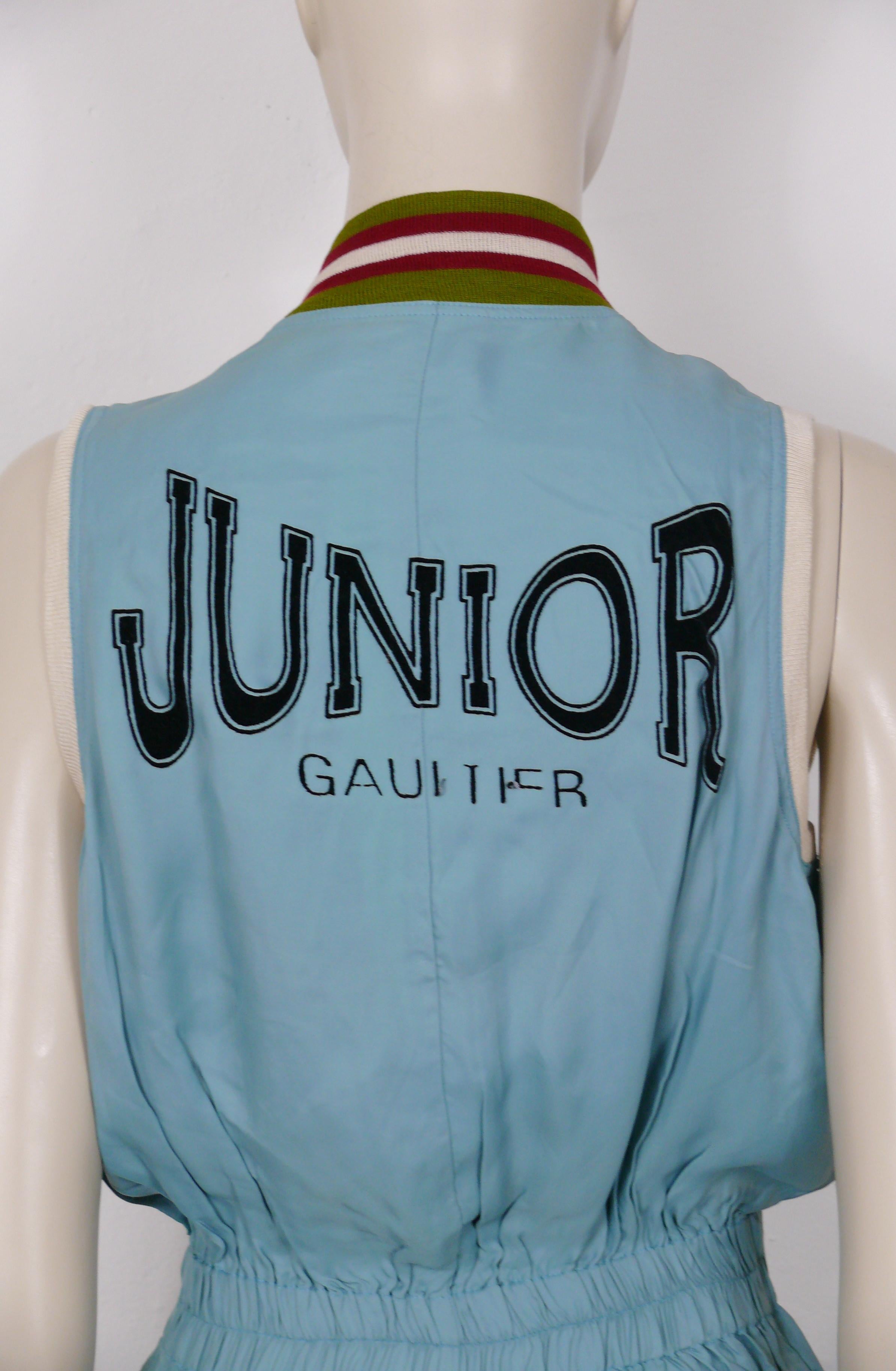 Jean Paul Gaultier Vintage 1990s Turquoise Blue Shortall For Sale 5