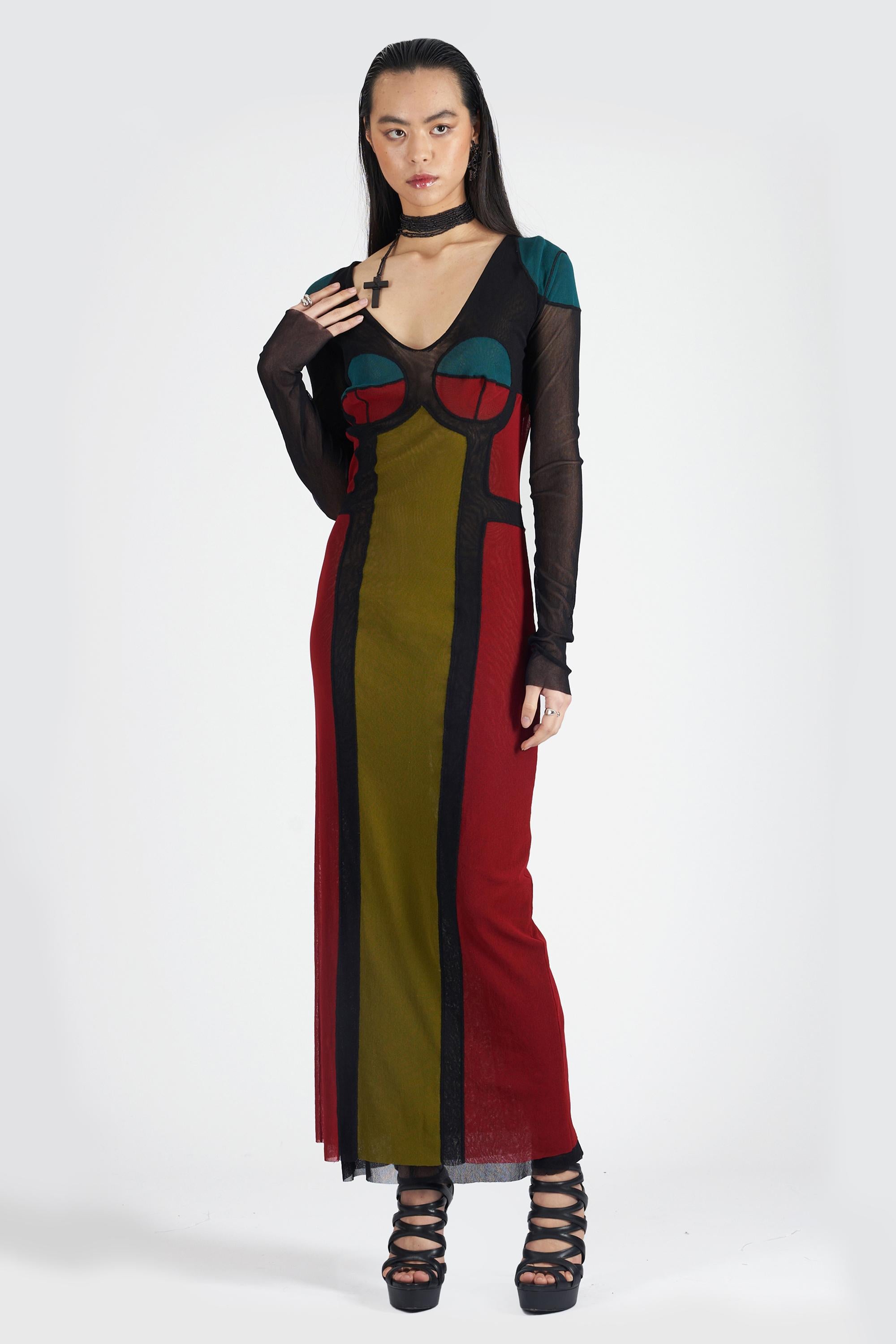 Women's Jean Paul Gaultier Vintage 2000’s Corset Mesh Dress