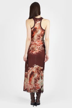 Jean Paul Gaultier Vintage 2000’s Koi Tattoo Mesh Dress