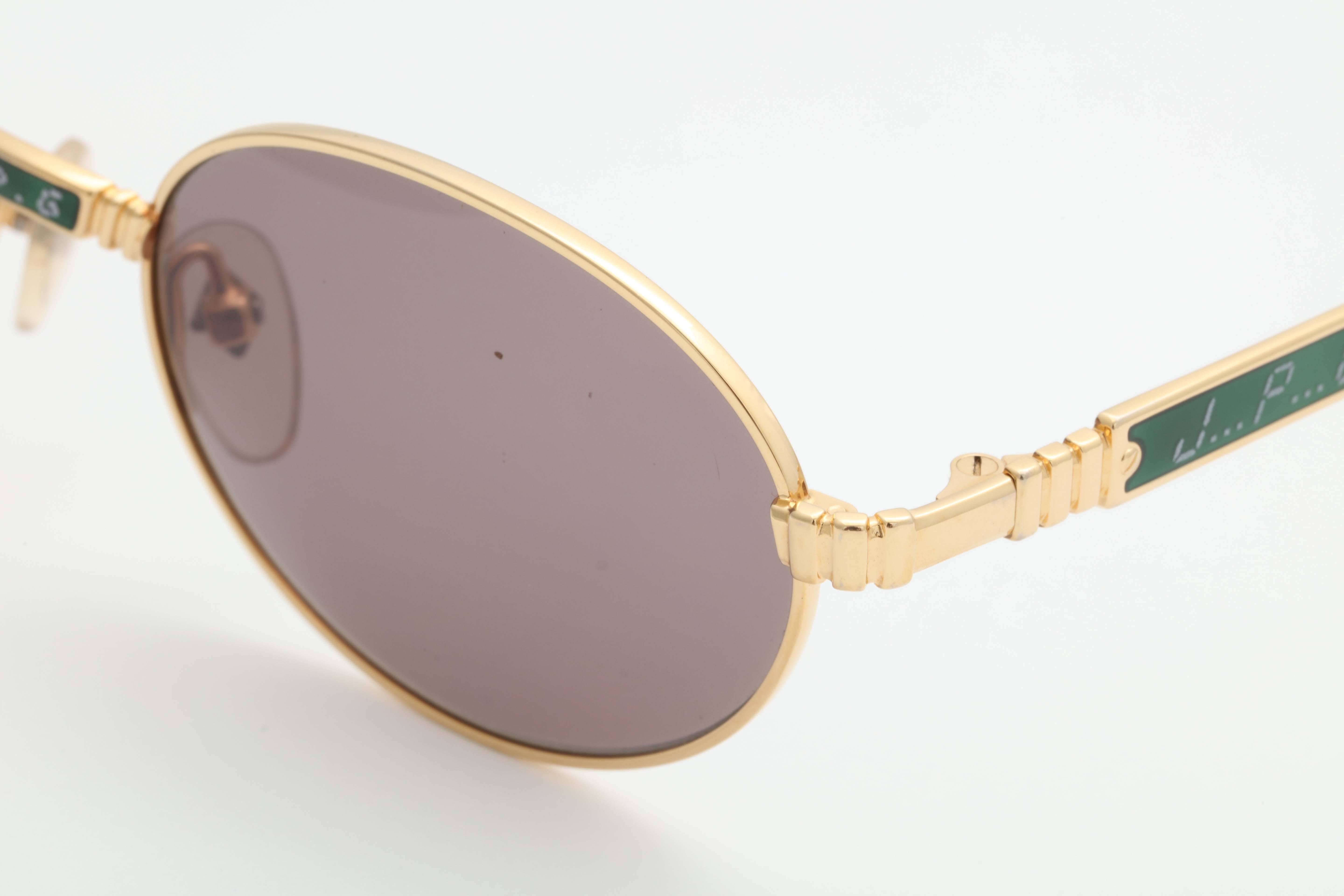Jean Paul Gaultier Vintage 58-5104 Sunglasses  In Excellent Condition For Sale In Chicago, IL