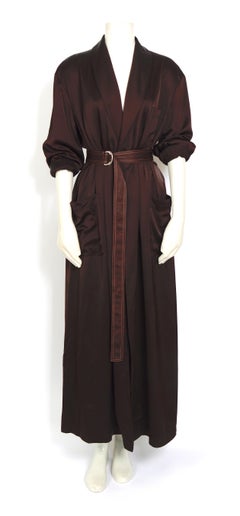 Jean Paul Gaultier vintage 90s signed Gaultier back chocolate brown robe coat