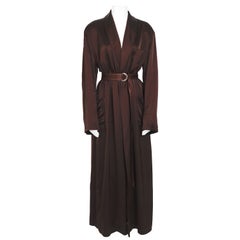 Jean Paul Gaultier Vintage 90s signed Gaultier back chocolate brown robe coat